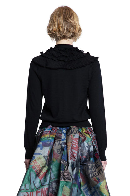 Ruffled Shoulder Cropped Cardigan - Antonioli.eu