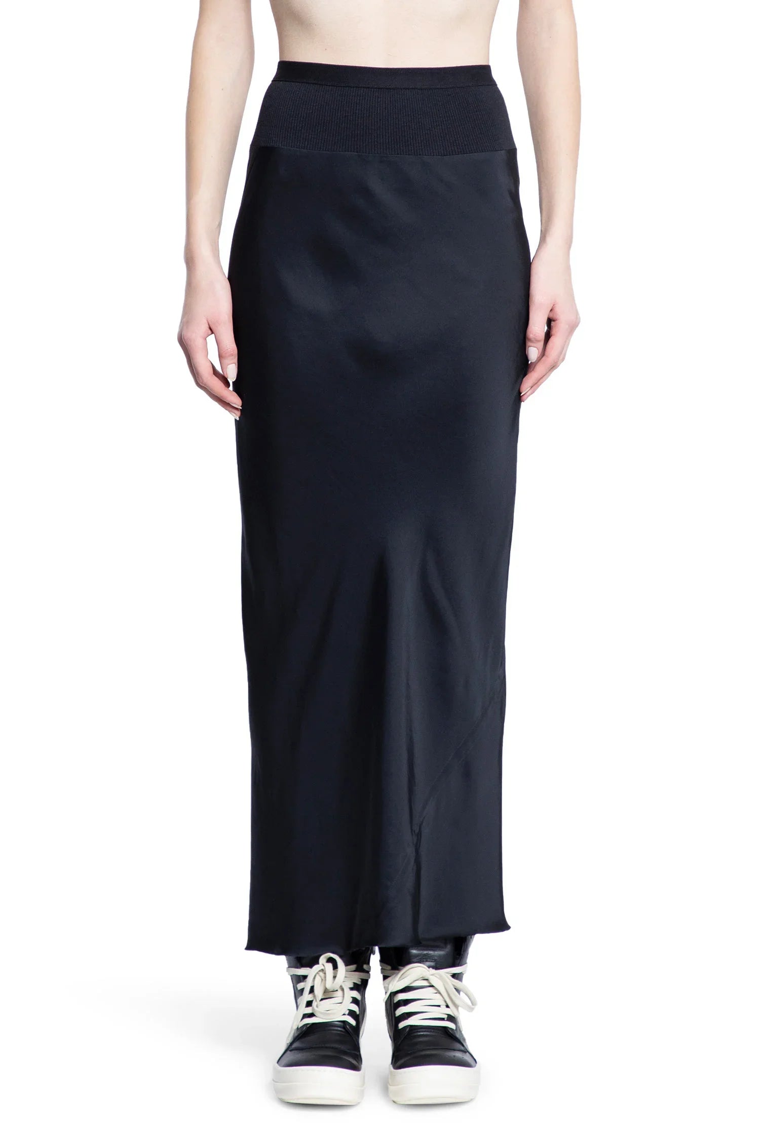 Hollywood Calf Bias Skirt in Washed Charmeuse - Antonioli.eu