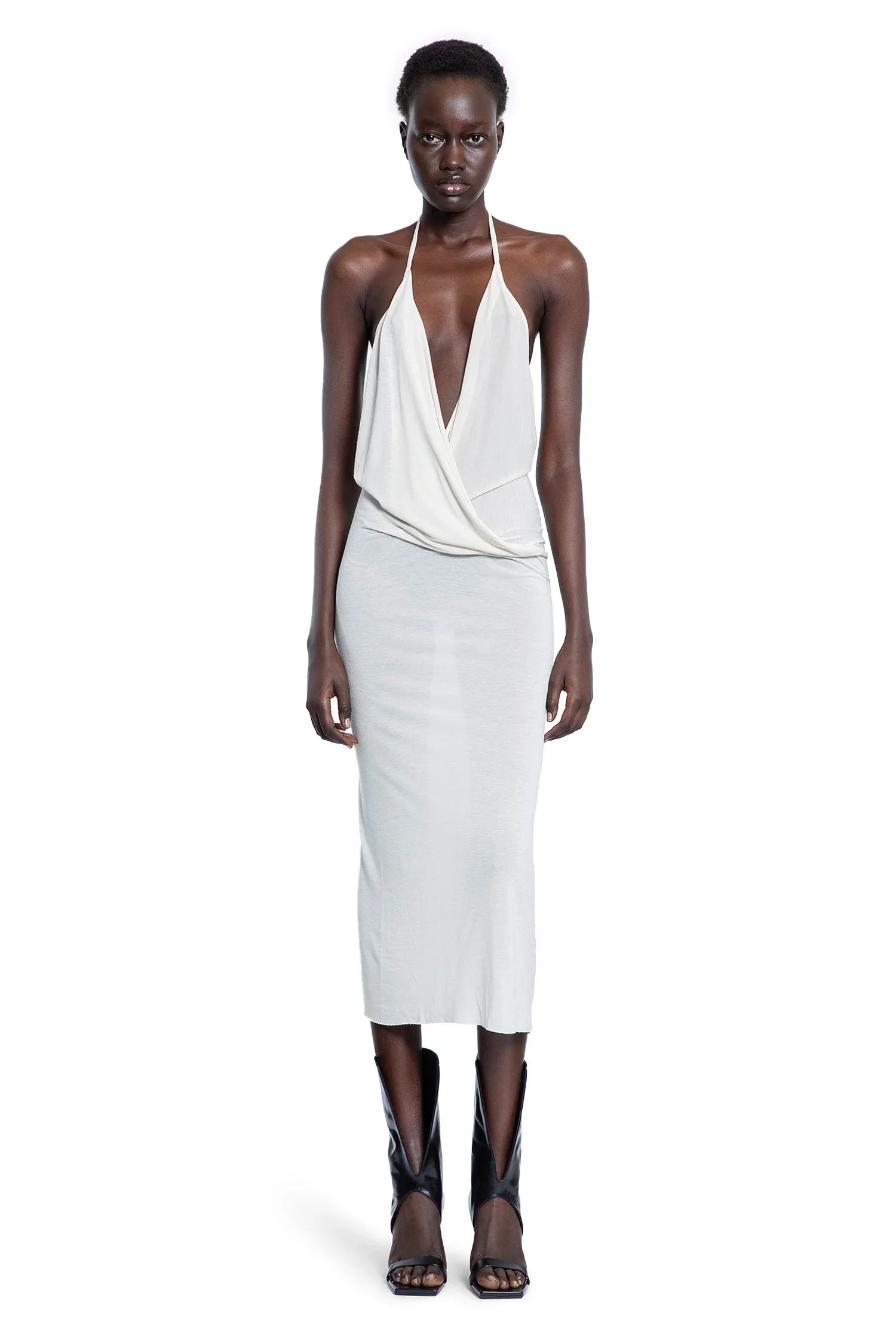 Hollywood Draped Dress in Viscose silk jersey - Antonioli.eu
