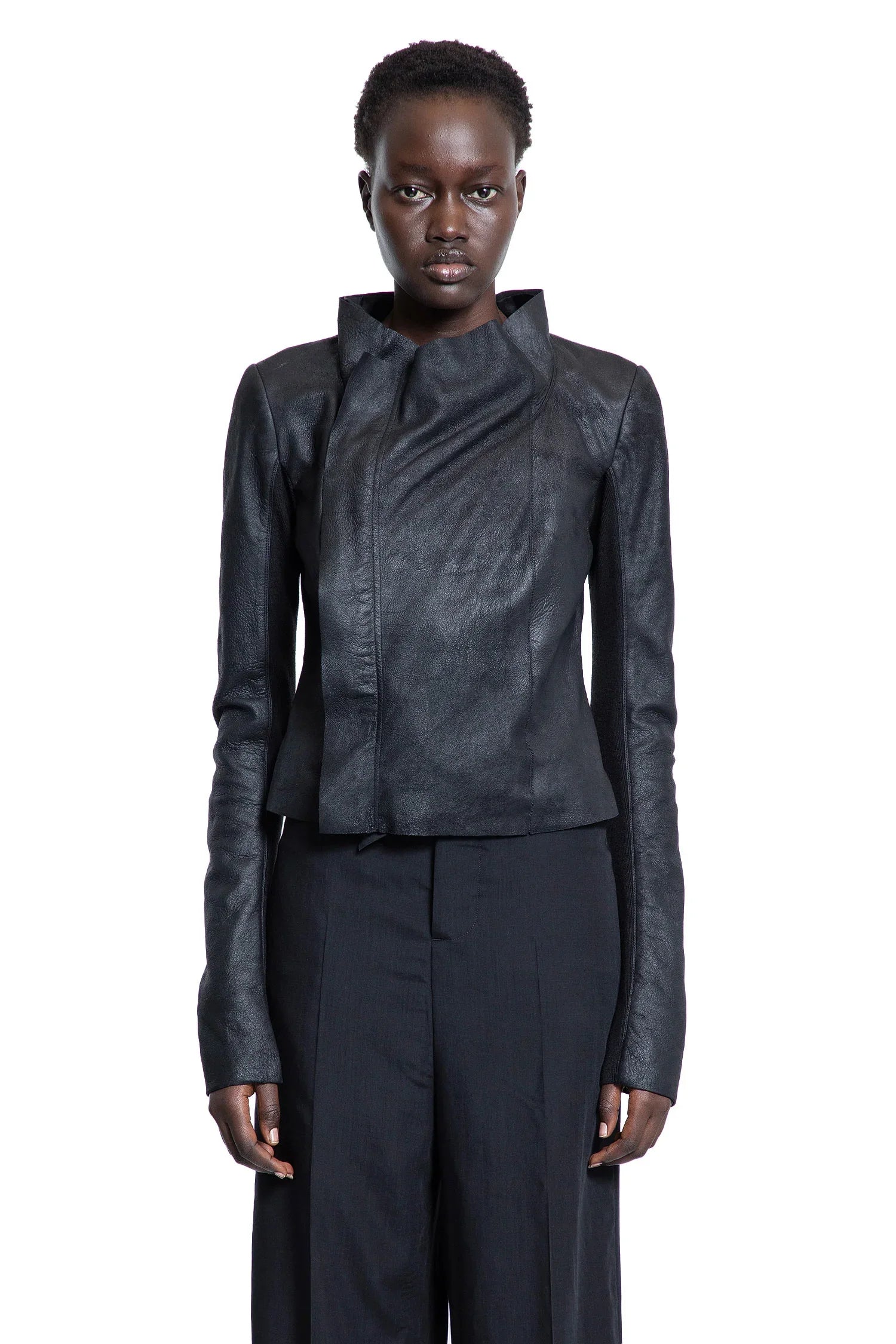 RICK OWENS WOMAN BLACK JACKETS - Antonioli.eu