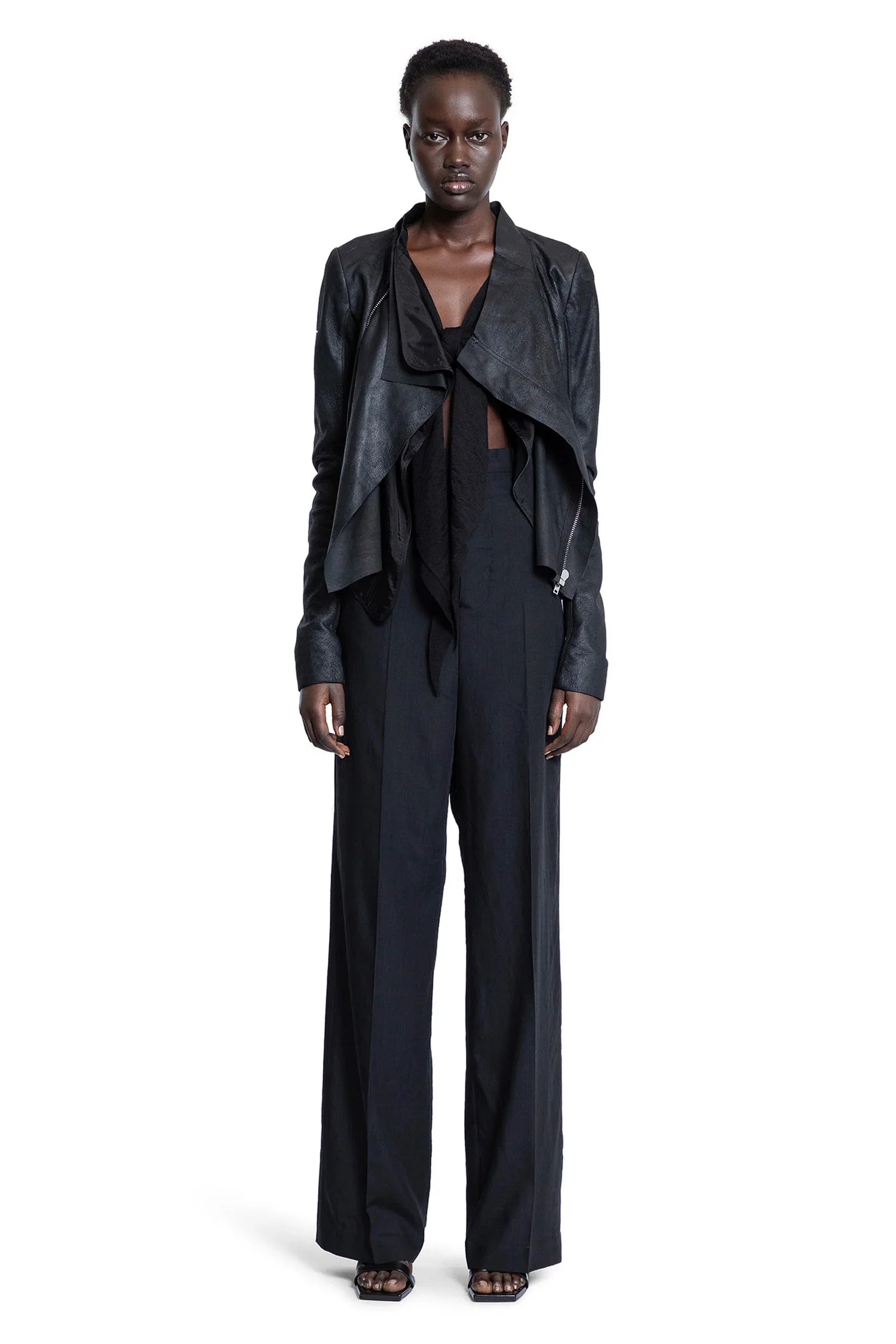 RICK OWENS WOMAN BLACK JACKETS - Antonioli.eu