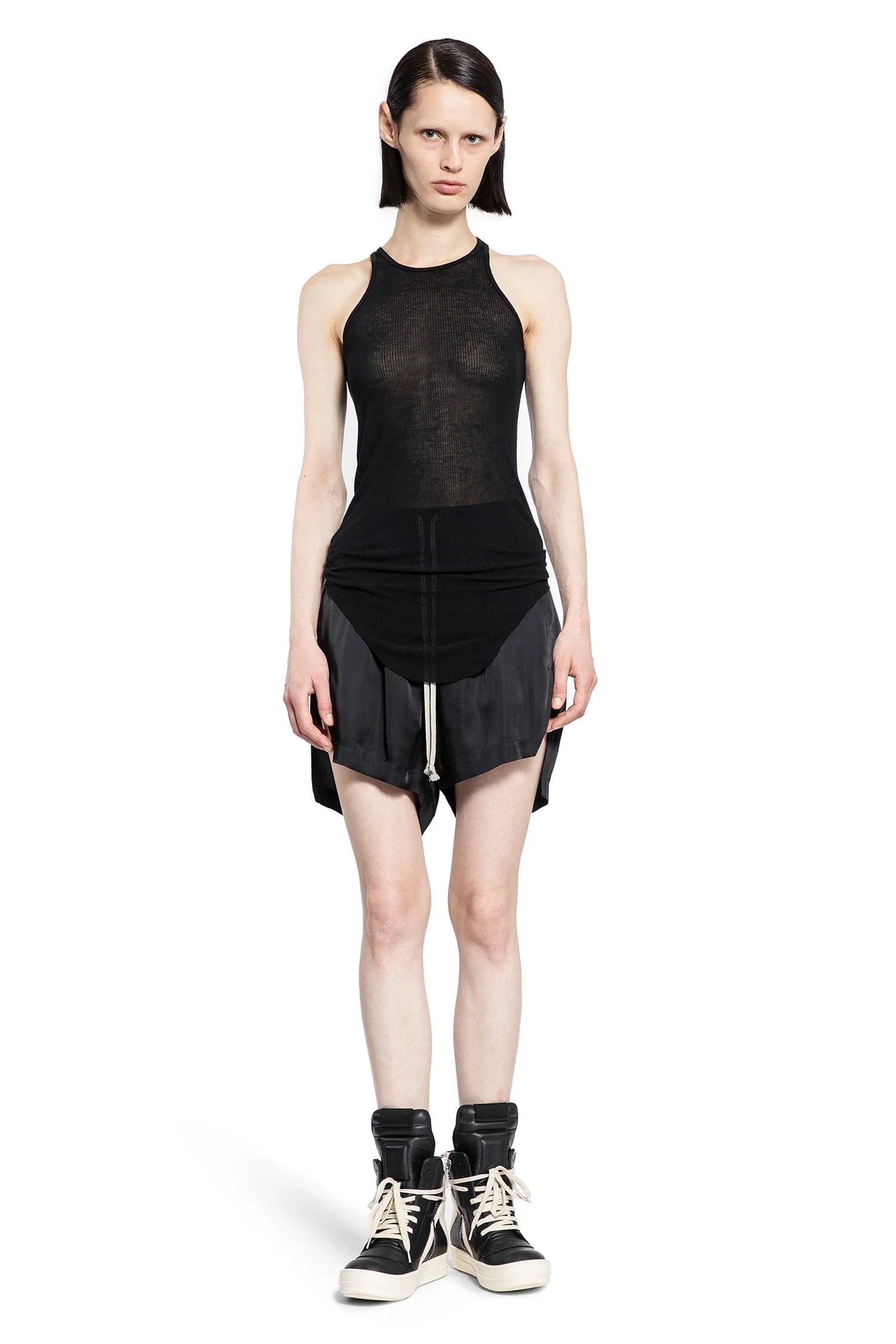 Basic Rib Tank in Viscose Silk Rib Jersey - Antonioli.eu