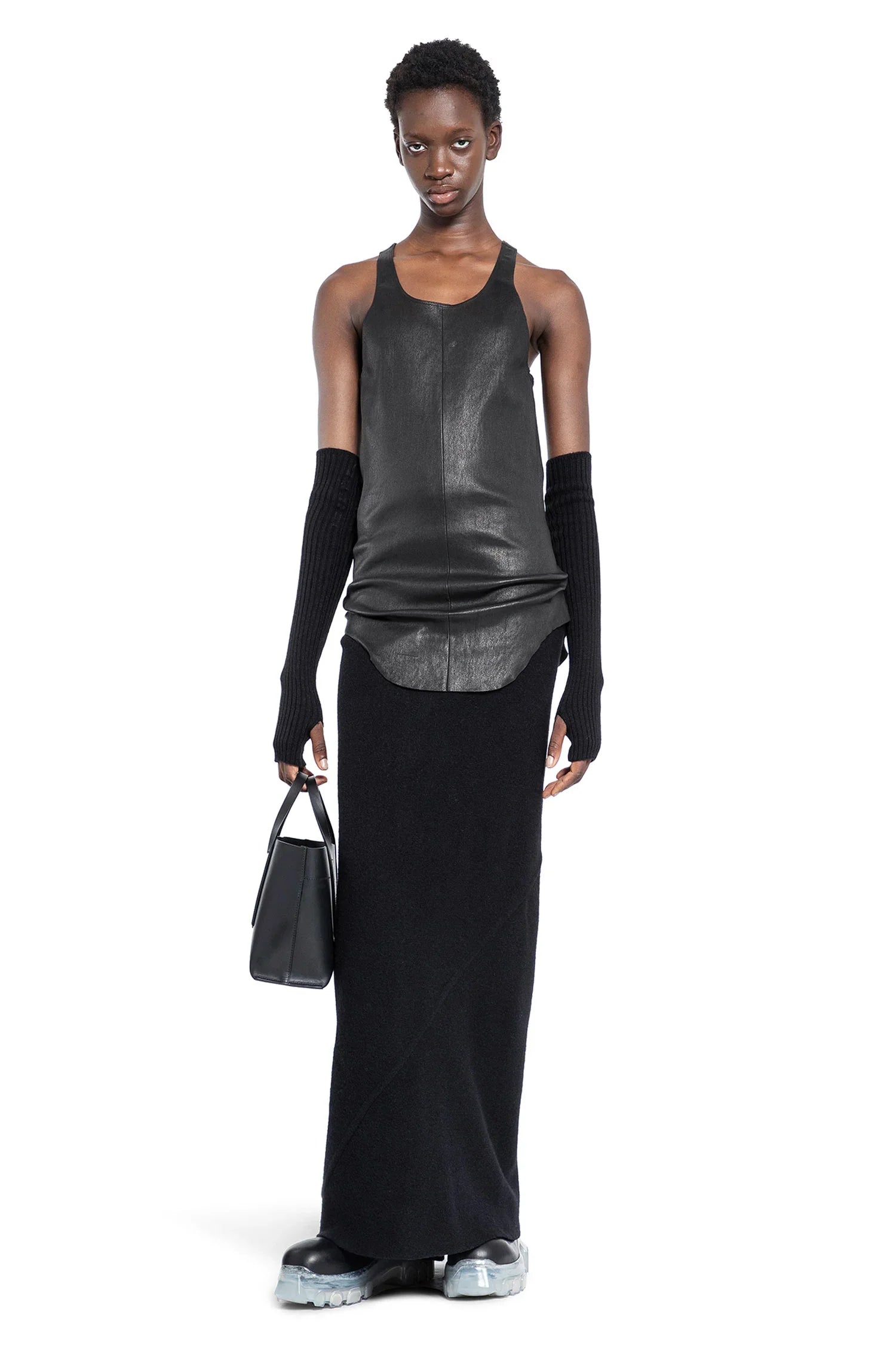 Porterville leather tank top - Antonioli.eu