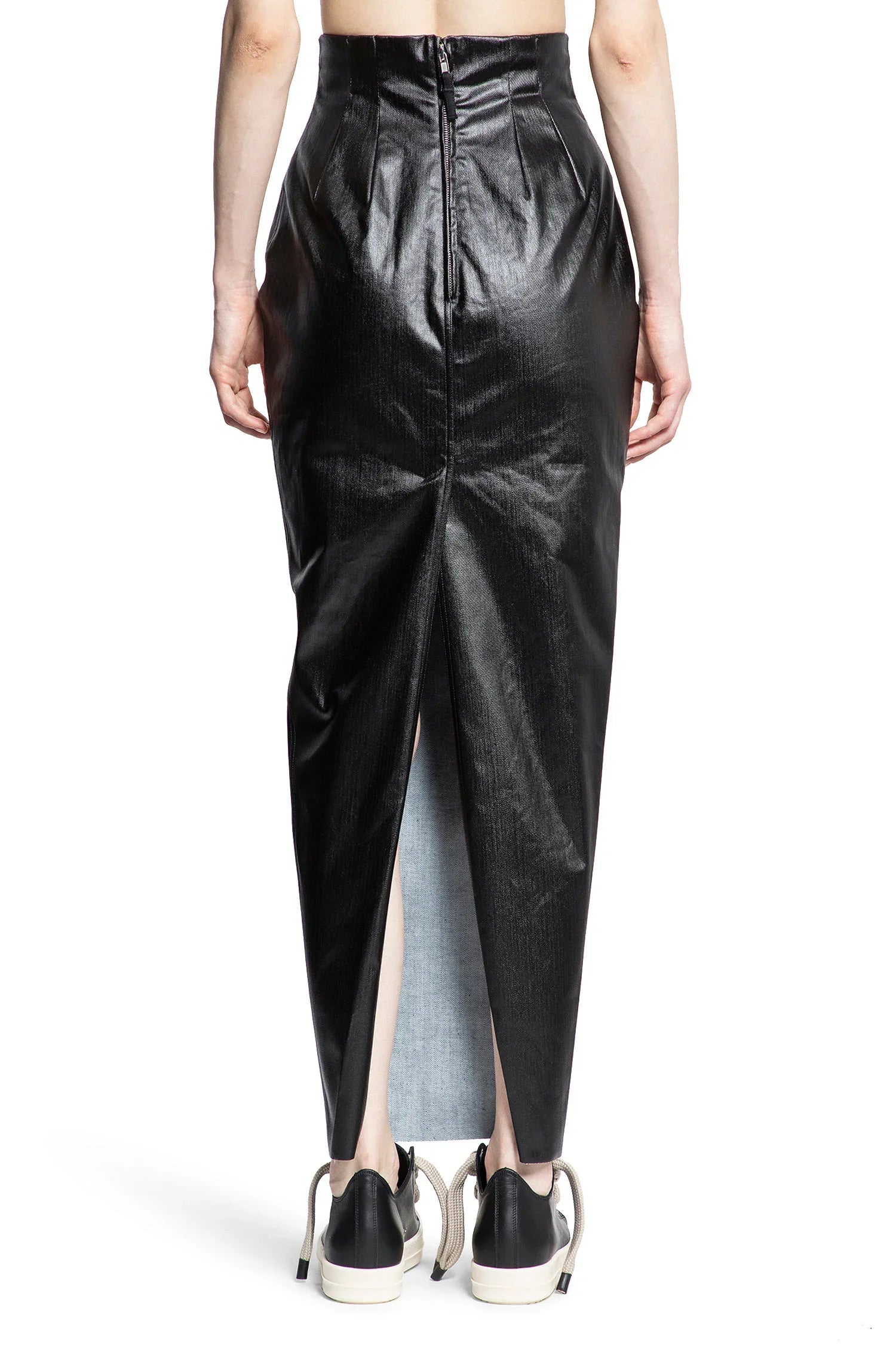 Dirt Pillar in Coated Stretch Denim - Antonioli.eu