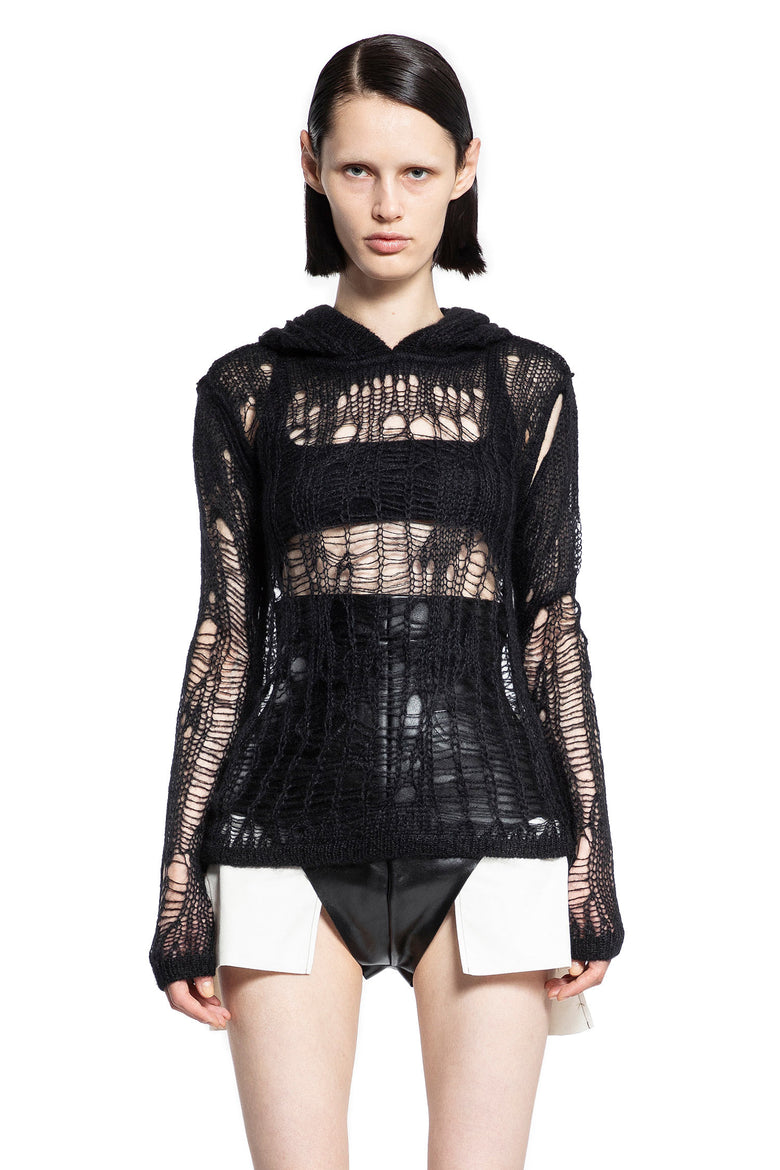 Spider hoodie in Net Knit - Antonioli.eu