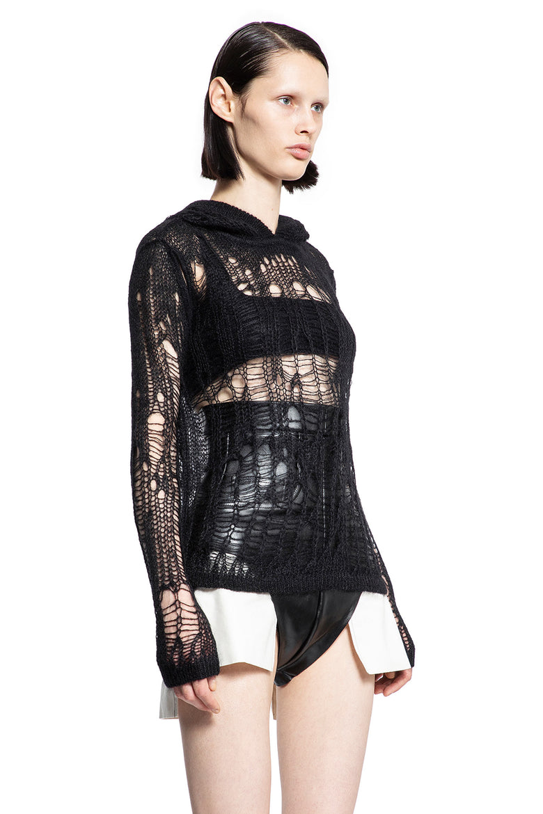 Spider hoodie in Net Knit - Antonioli.eu
