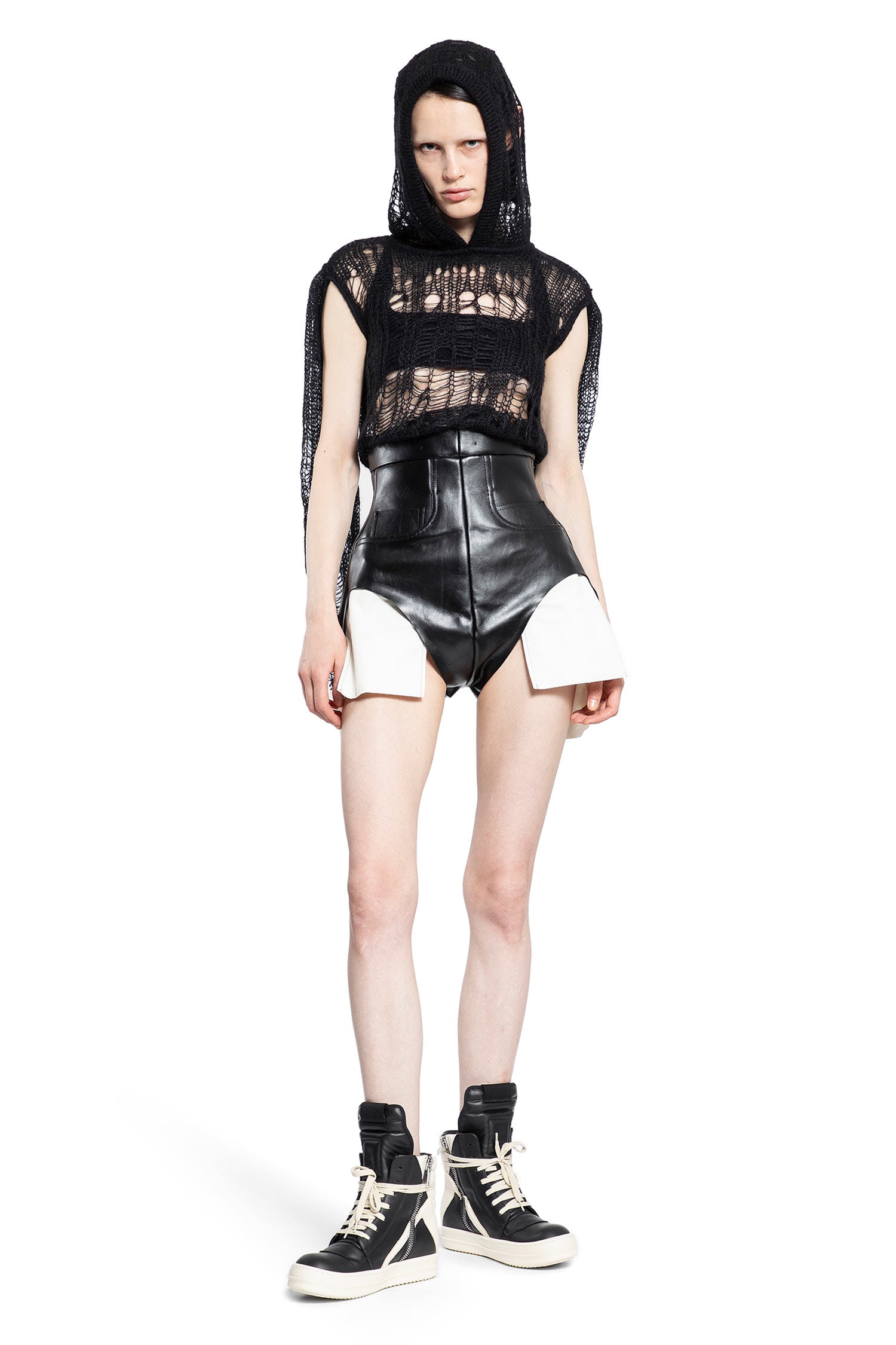 Spider hoodie in Net Knit - Antonioli.eu