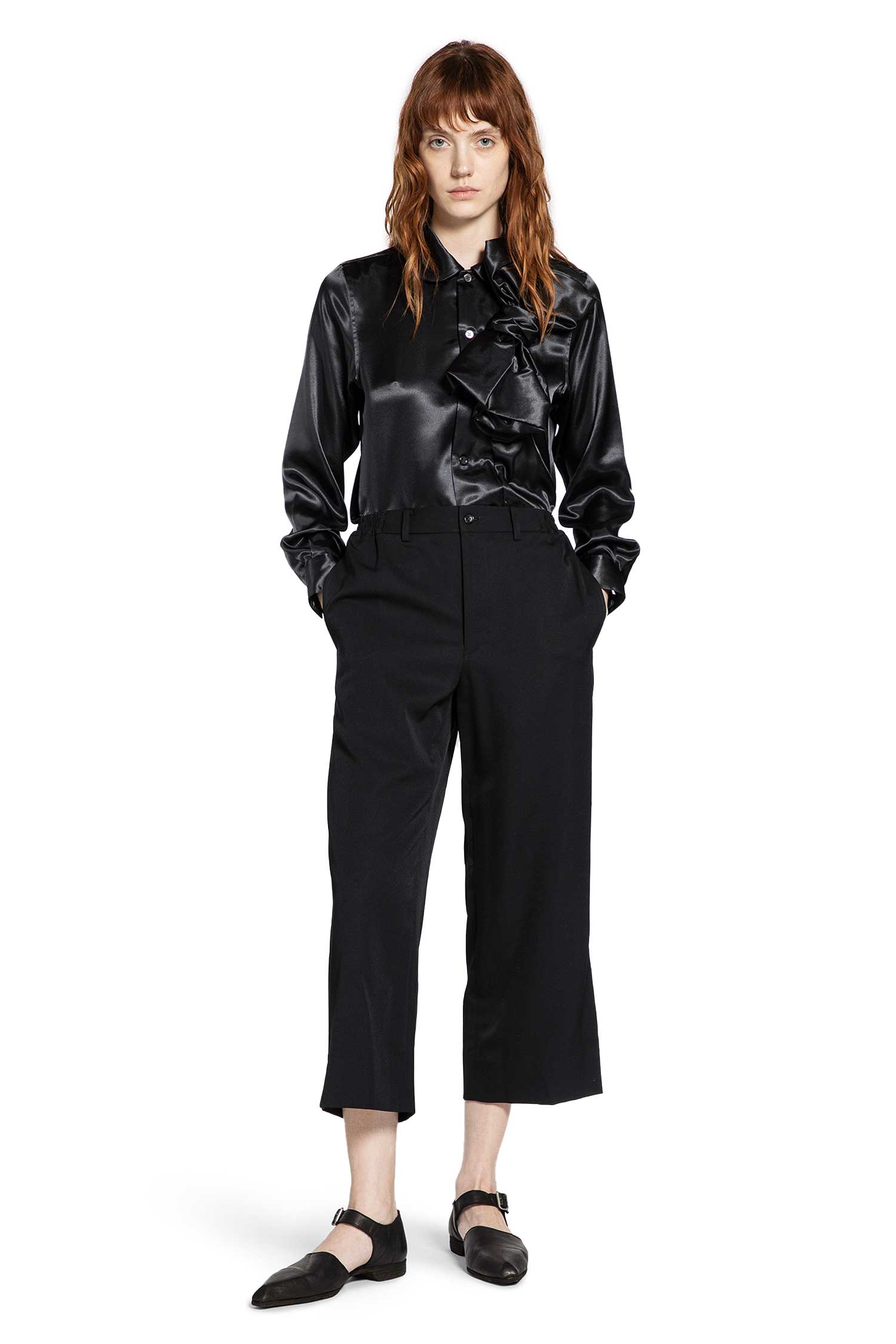 Shiny Satin Bowtie Shirt - Antonioli.eu