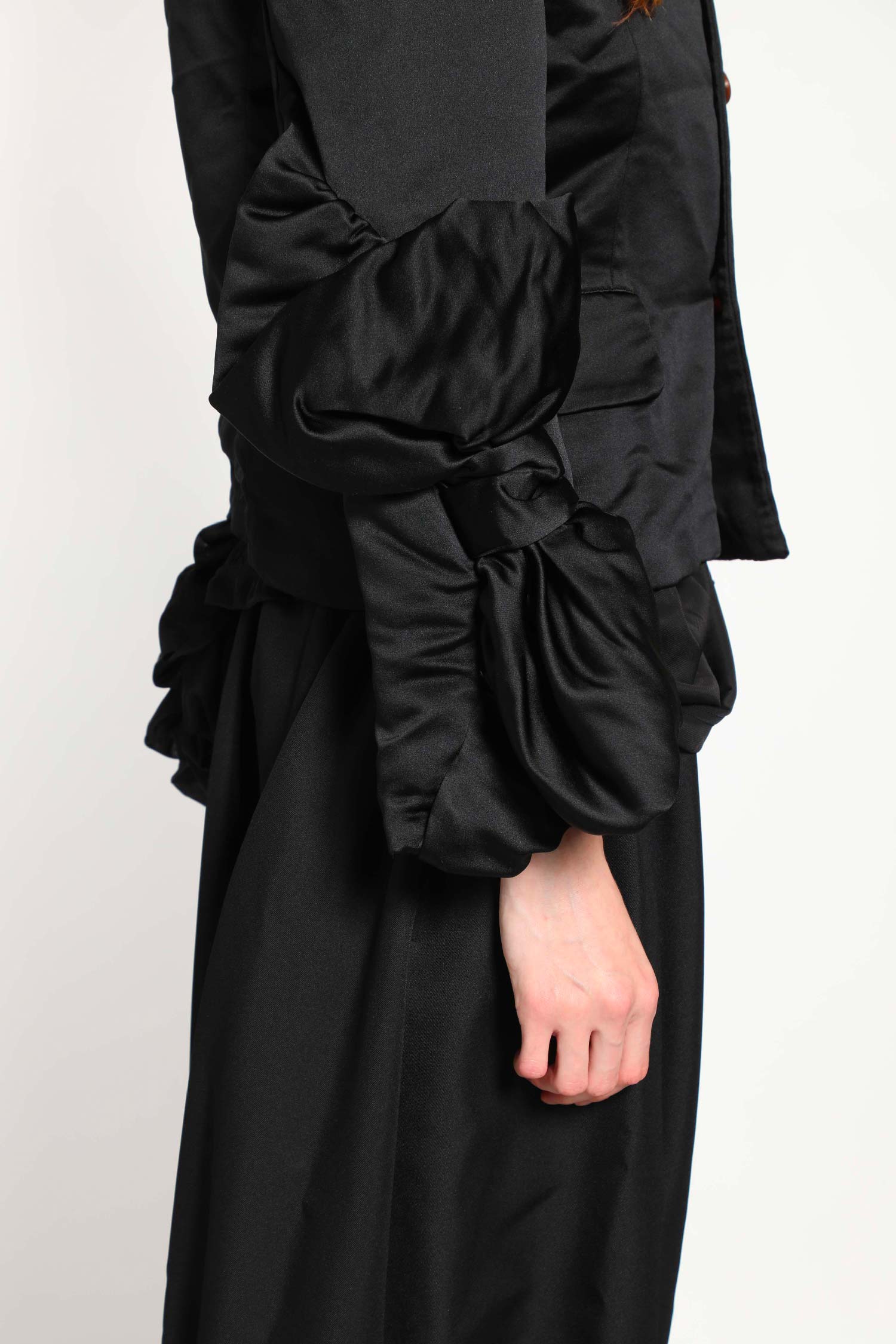 Sculptural Satin Cropped Jacket