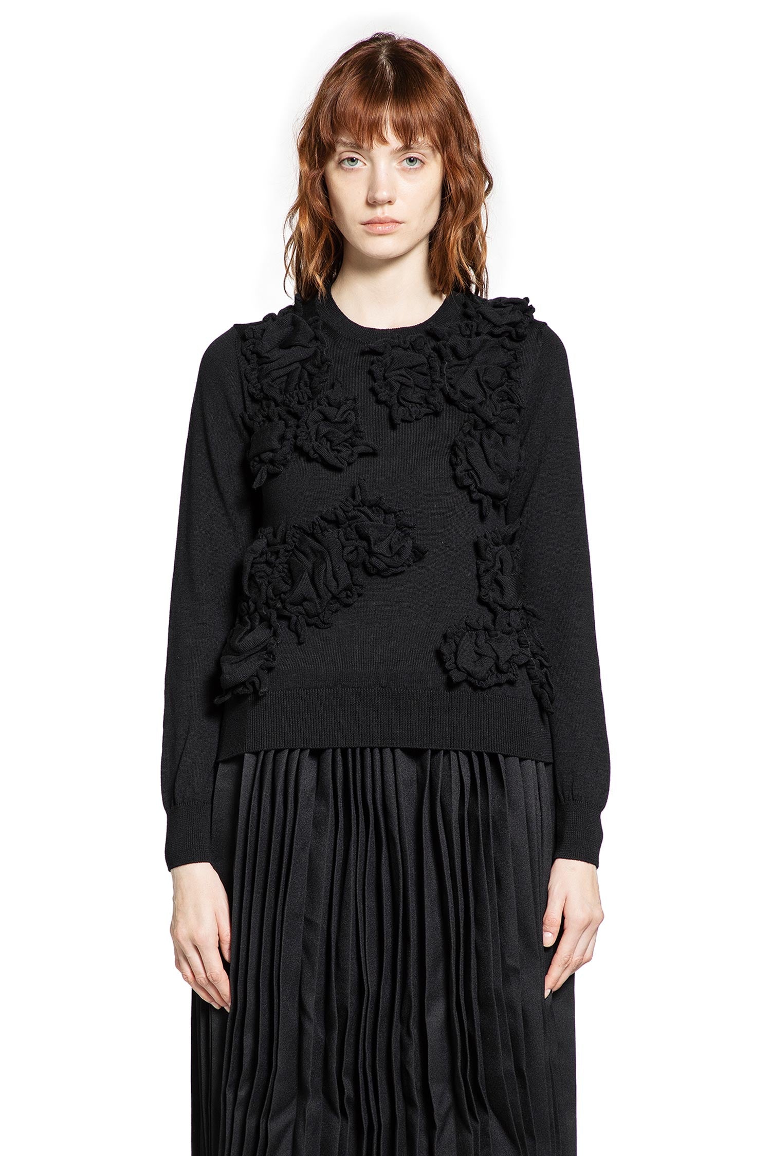 Ruffled Wool Sweater