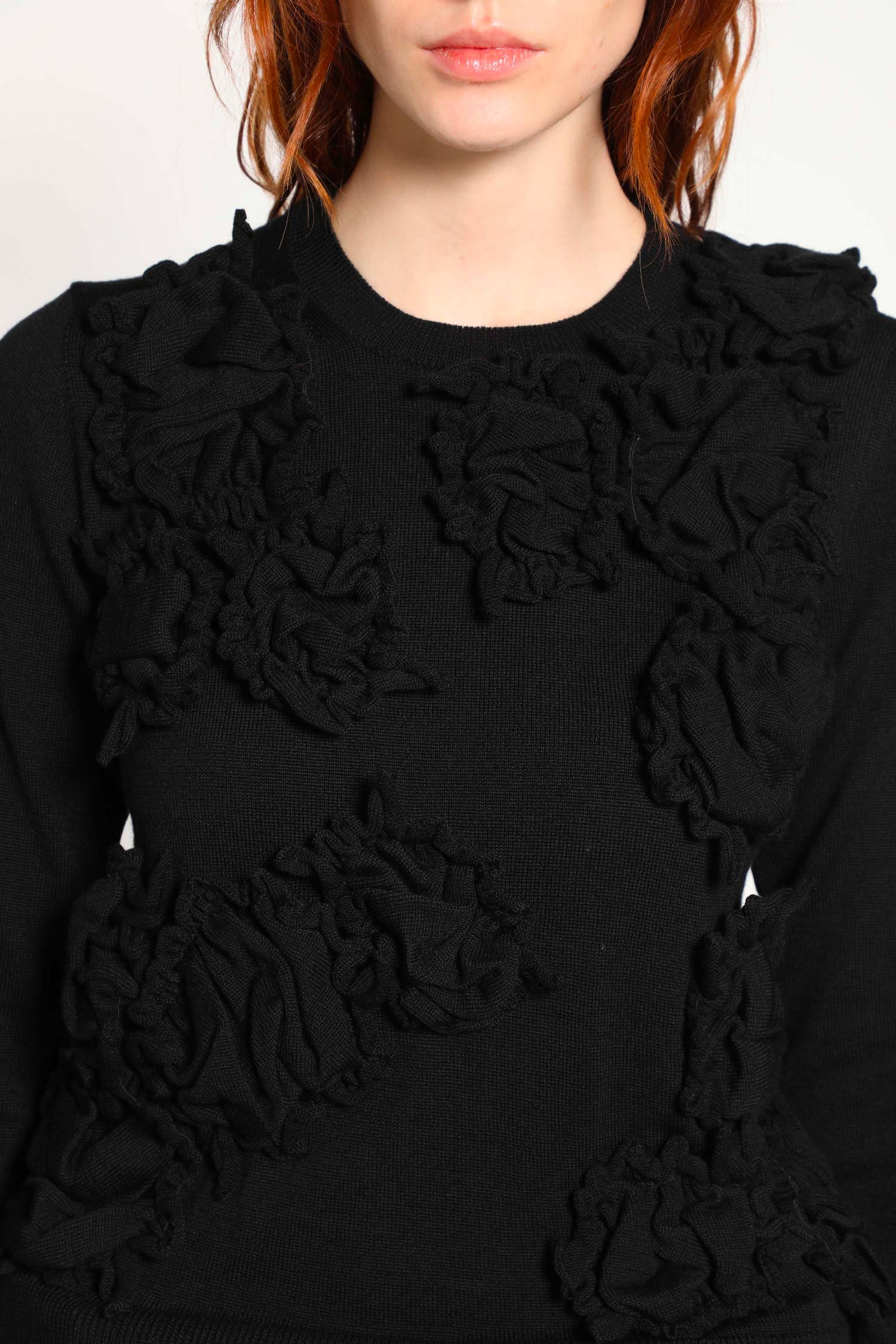 Ruffled Wool Sweater