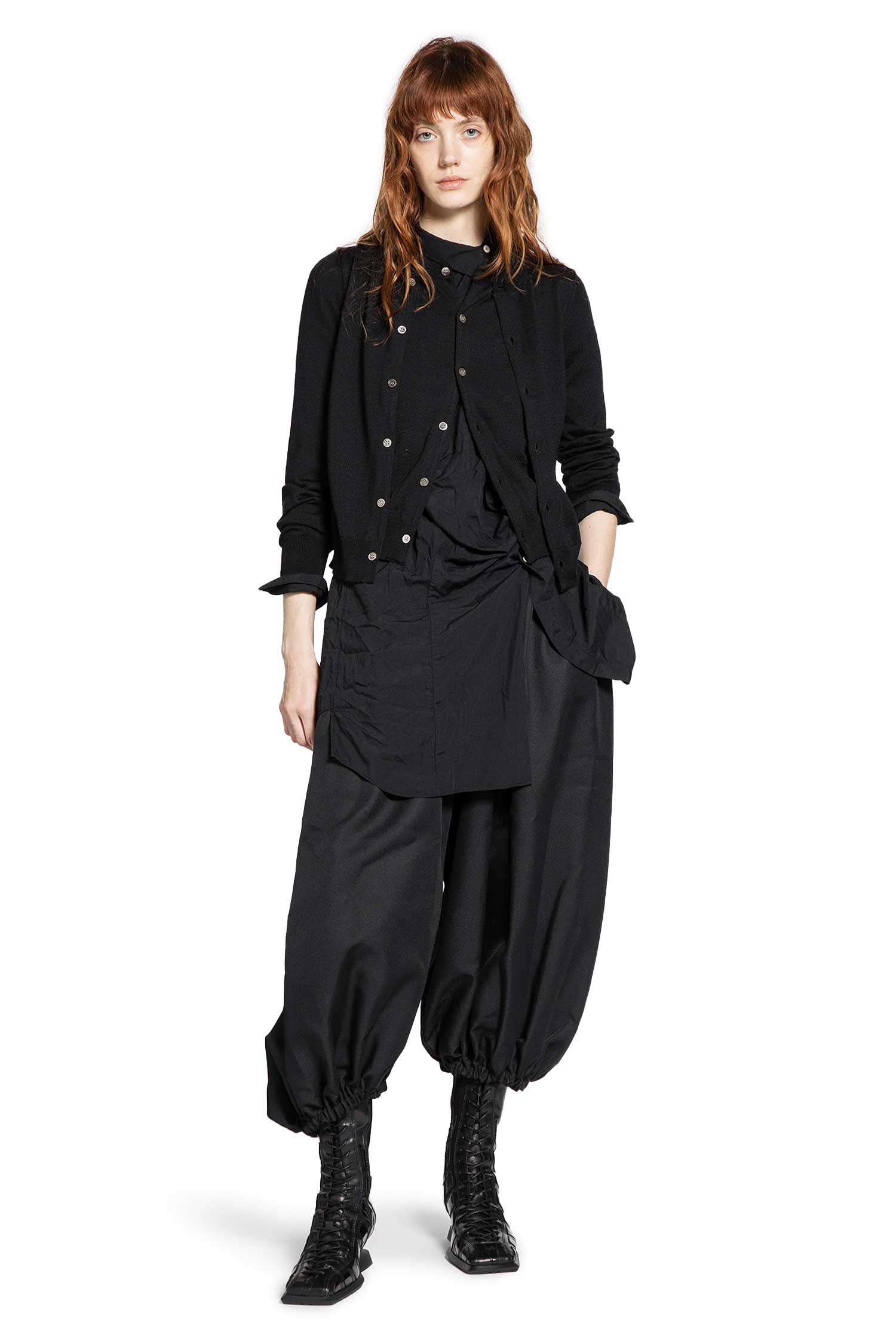 Layered Wool Cardigan
