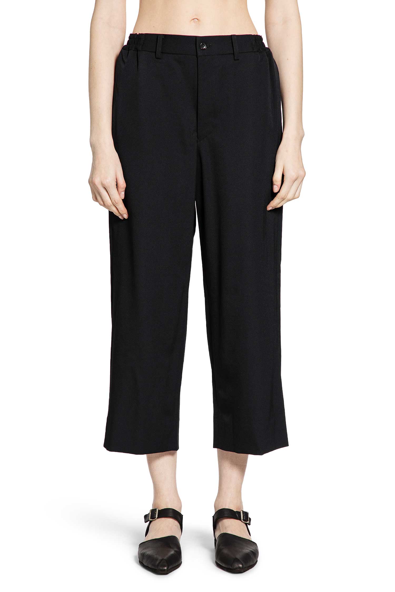 Cropped Tailored Wool Trousers