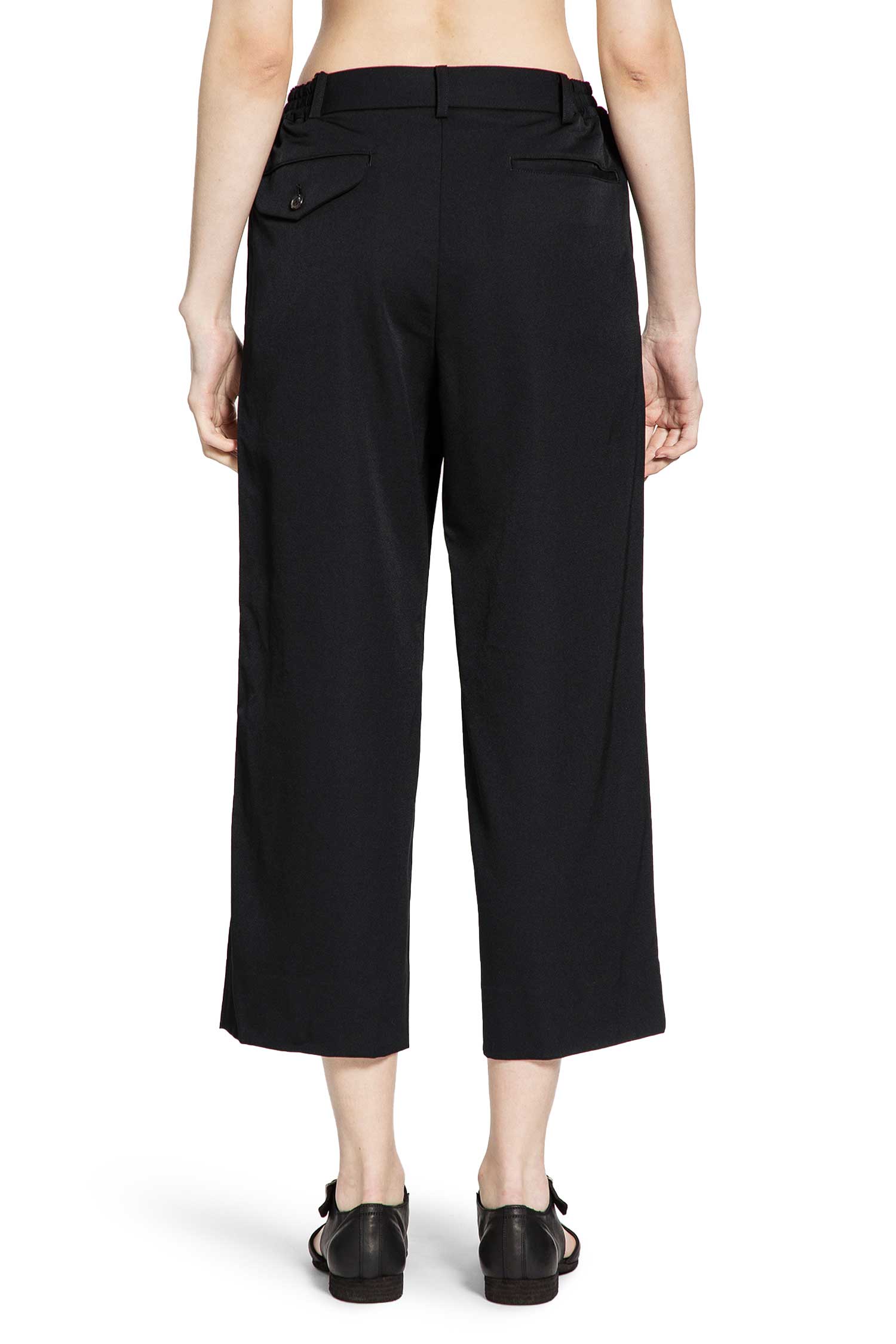 Cropped Tailored Wool Trousers
