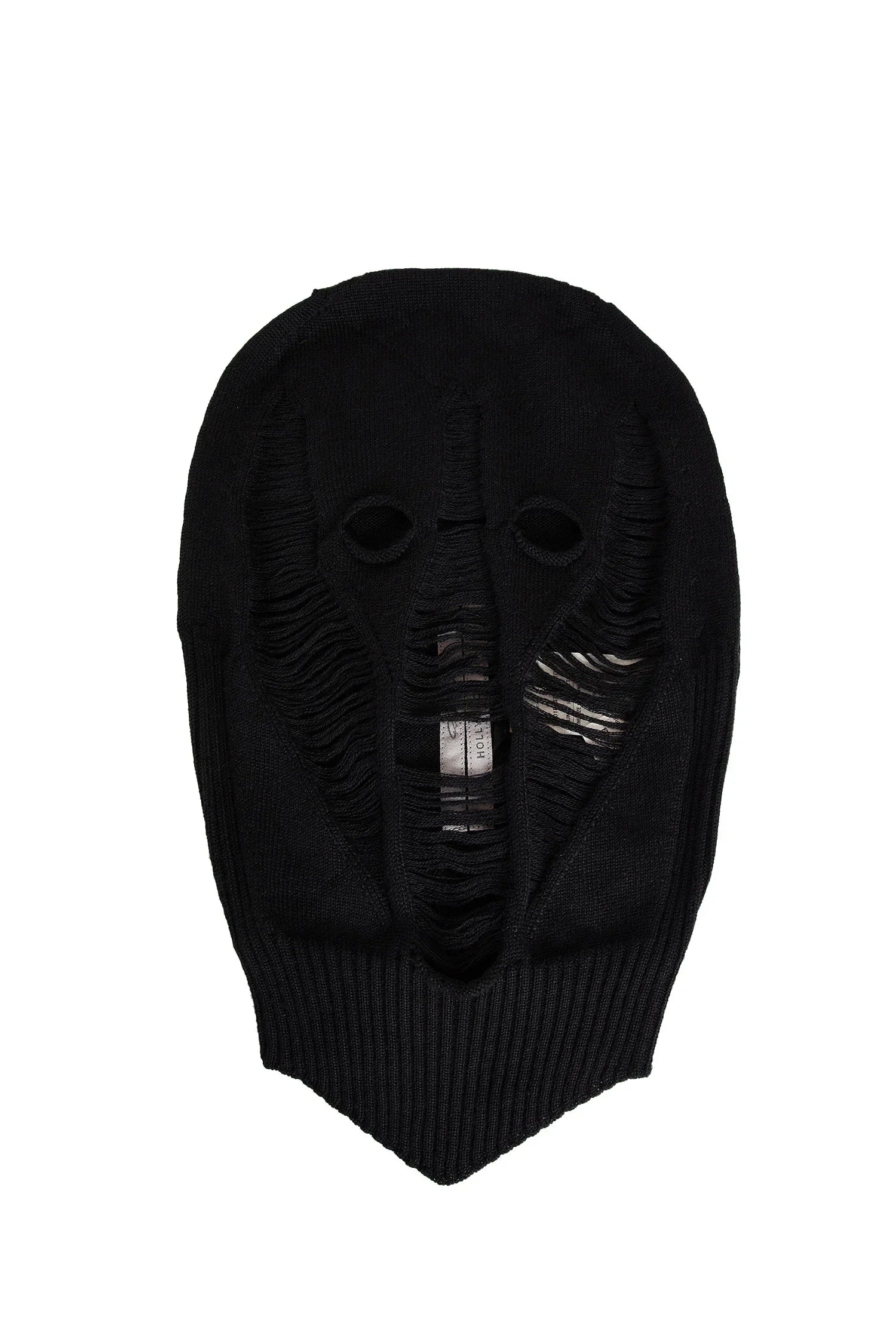 Hollywood skull balaclava in shredded merino wool - Antonioli.eu