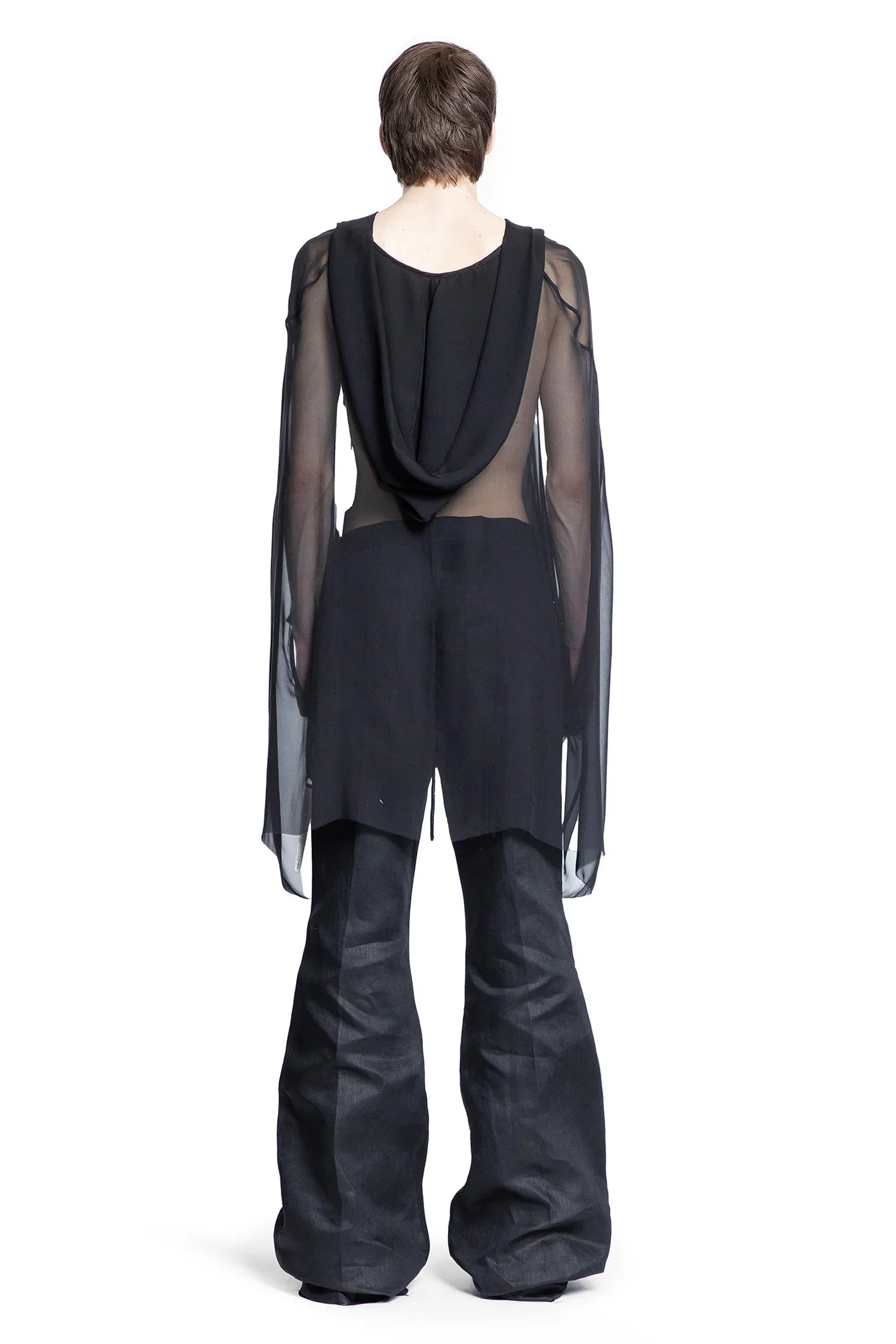 Hollywood Hooded Kaftan in Silk Chiffon - Antonioli.eu