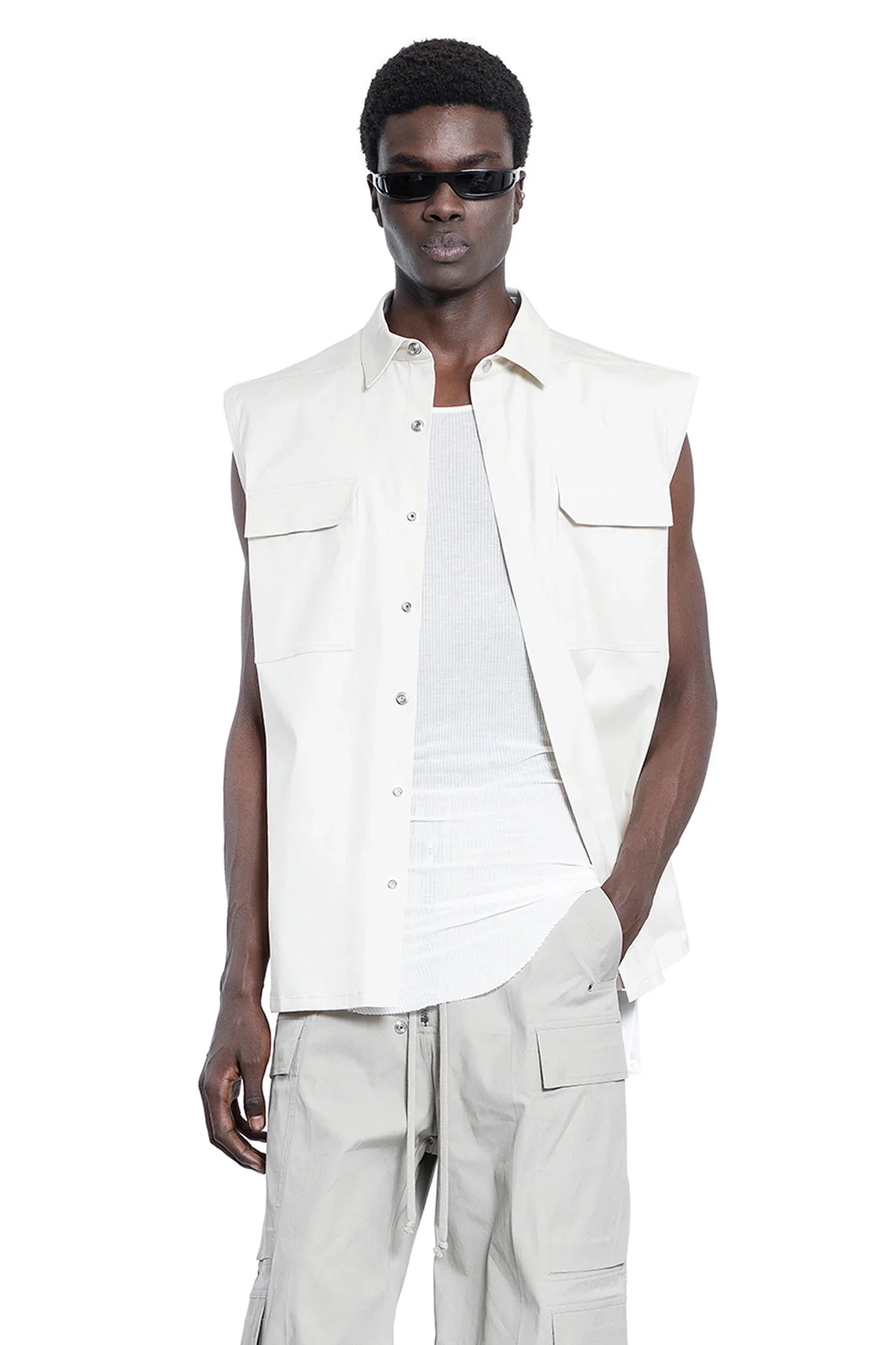 Hollywood Sleeveless Jumbo Shirt - Antonioli.eu
