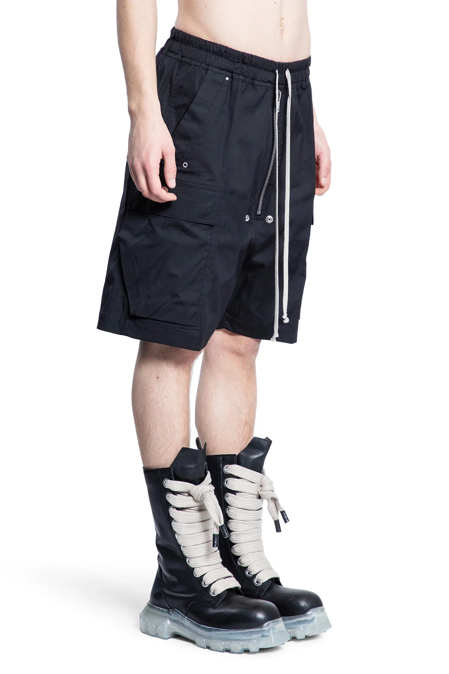 RICK OWENS MAN BLACK SHORTS & SKIRTS - Antonioli.eu