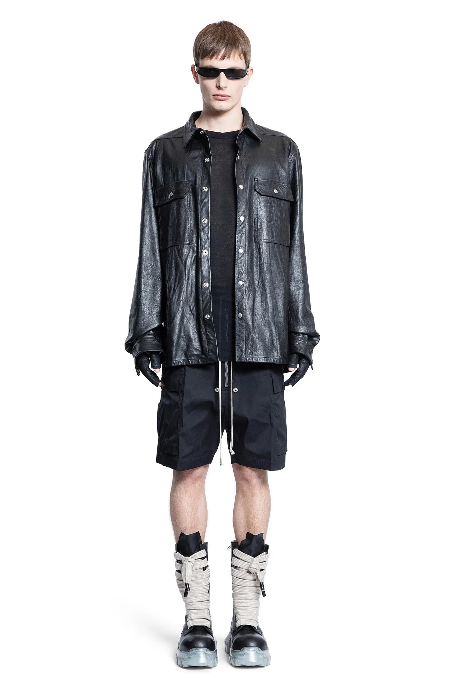 RICK OWENS MAN BLACK SHORTS & SKIRTS - Antonioli.eu