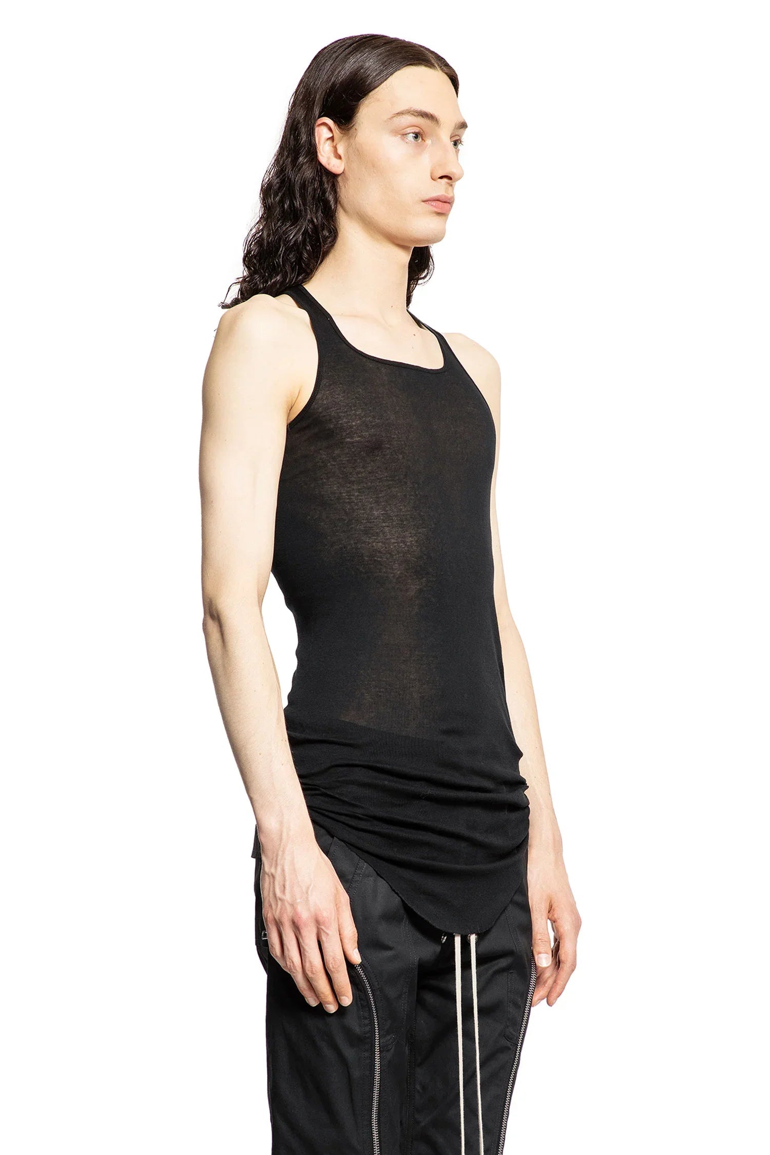 Basic Rib Tank in Mini Rib Jersey - Antonioli.eu