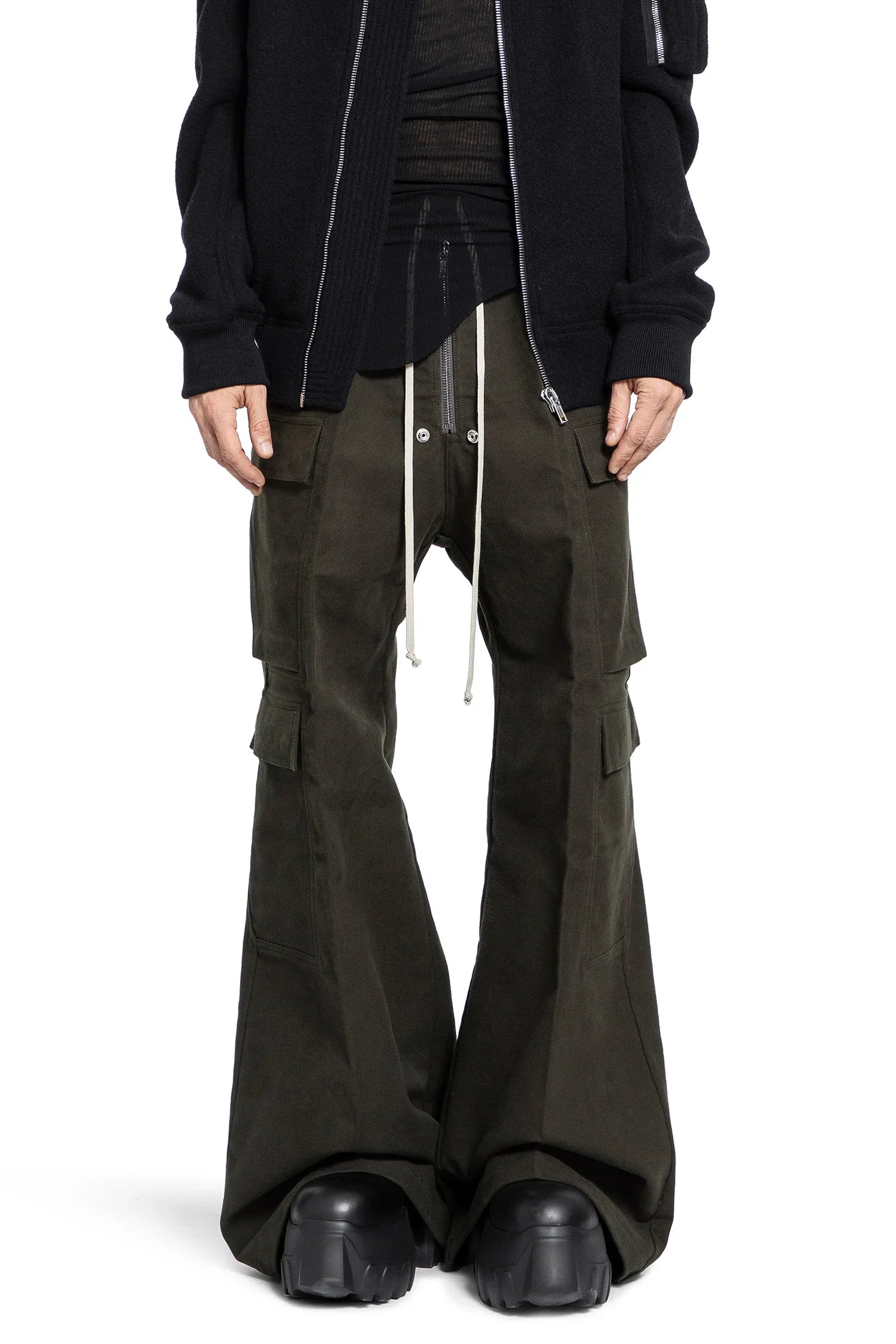 RICK OWENS MAN GREEN TROUSERS - Antonioli.eu