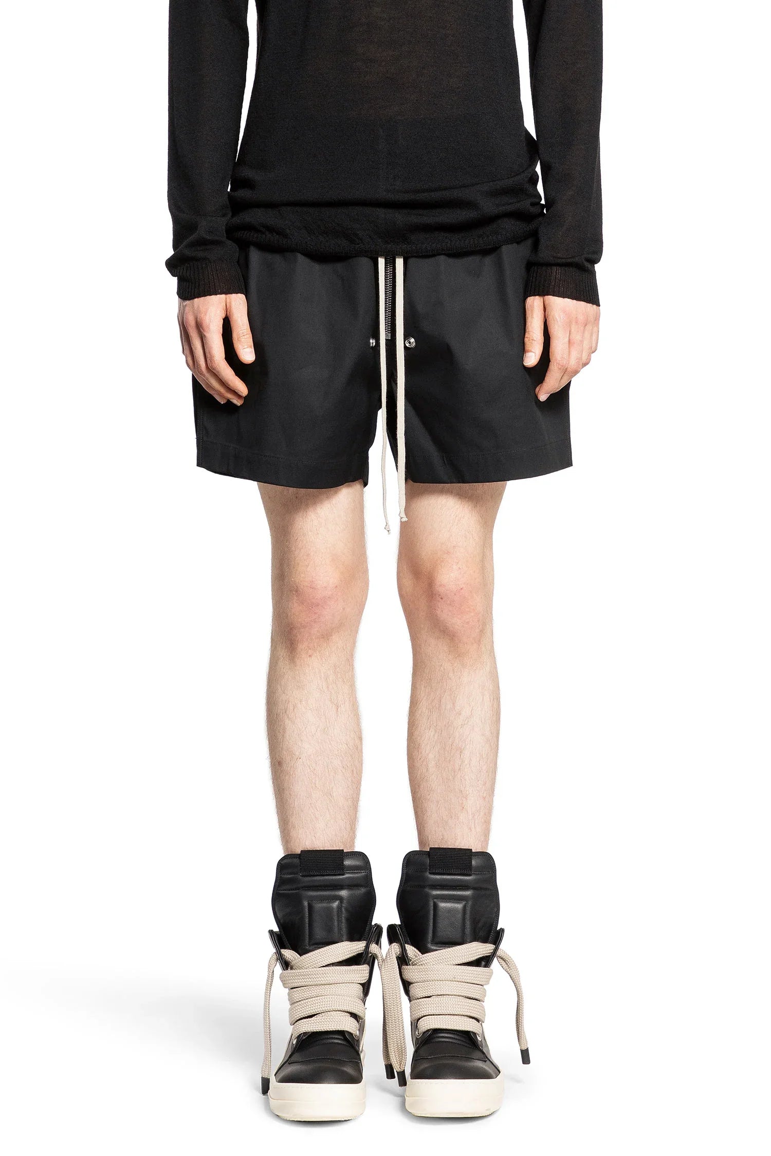 RICK OWENS MAN BLACK SHORTS & SKIRTS - Antonioli.eu