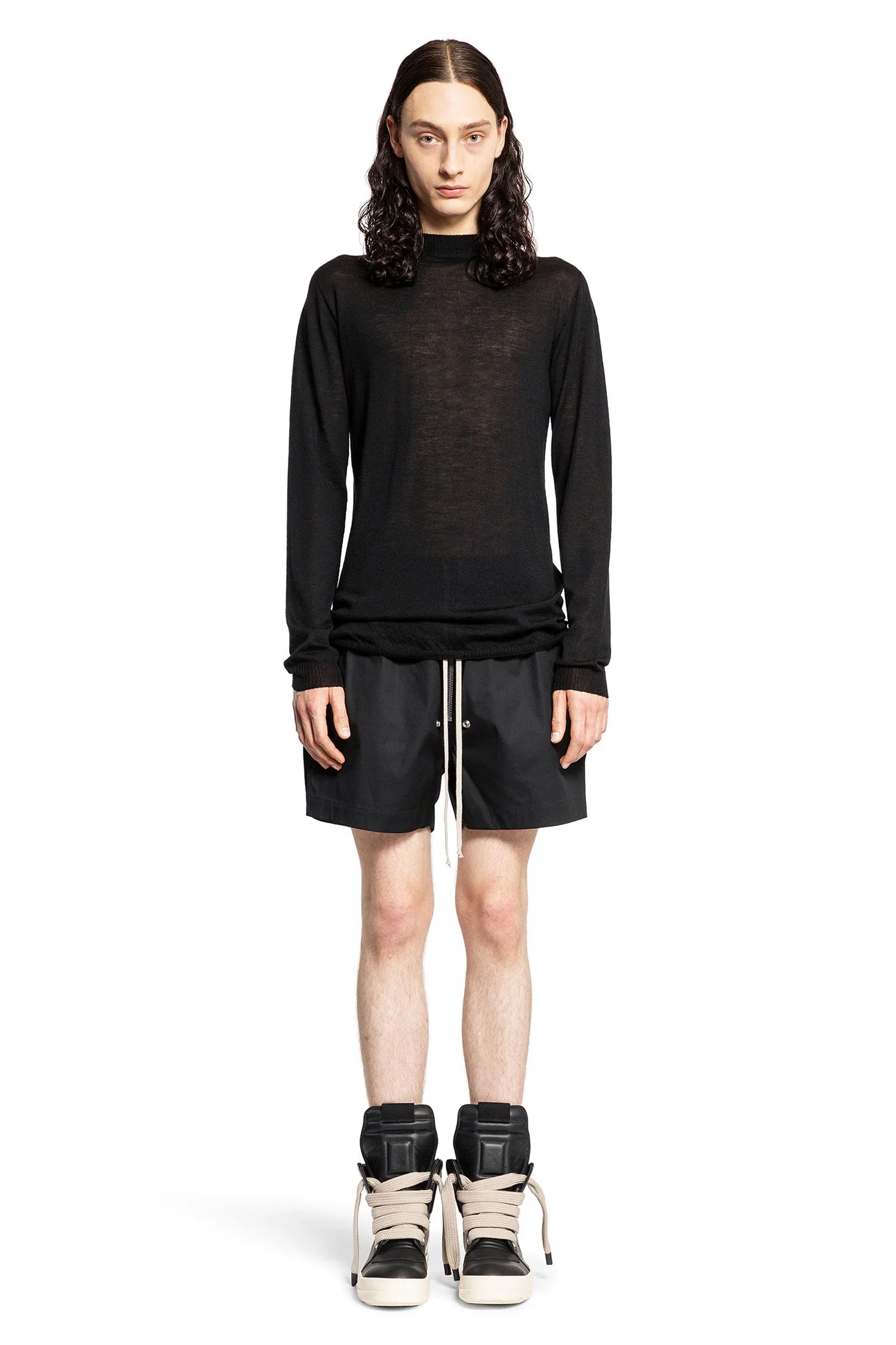 RICK OWENS MAN BLACK SHORTS & SKIRTS - Antonioli.eu