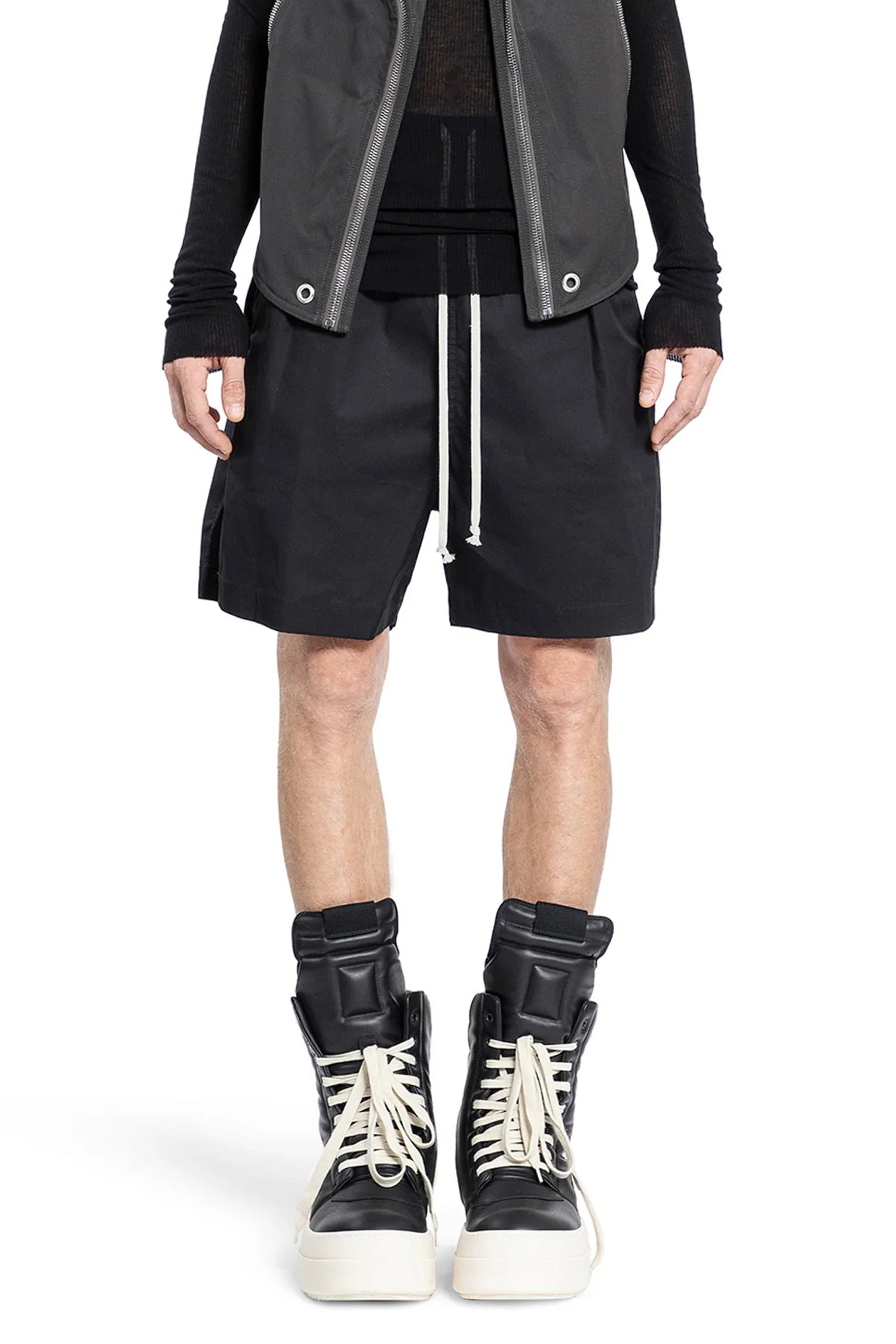 RICK OWENS MAN BLACK SHORTS & SKIRTS - Antonioli.eu