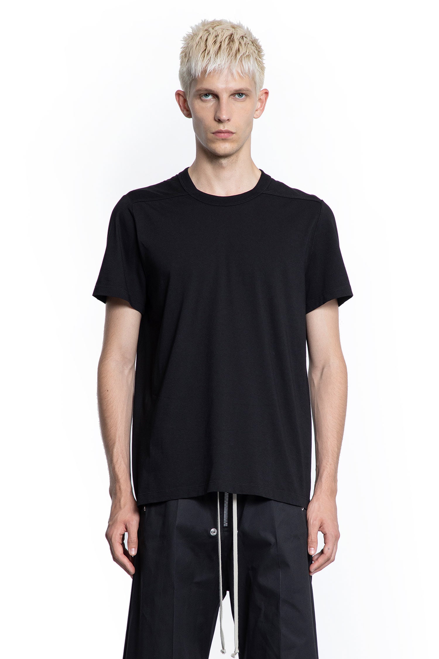 RICK OWENS MAN BLACK T-SHIRTS & TANK TOPS