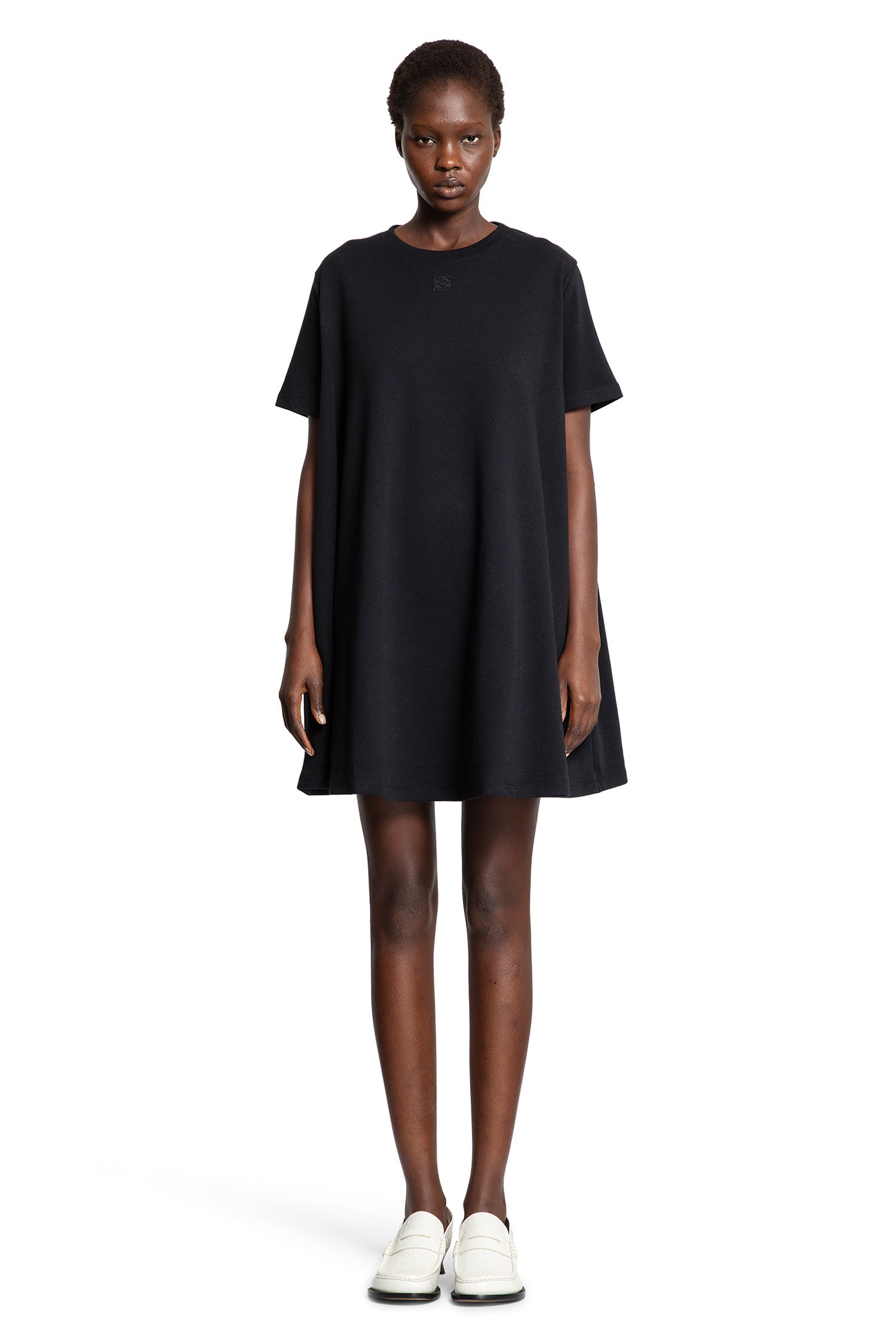 Trapeze Dress in Cotton Blend - Antonioli.eu