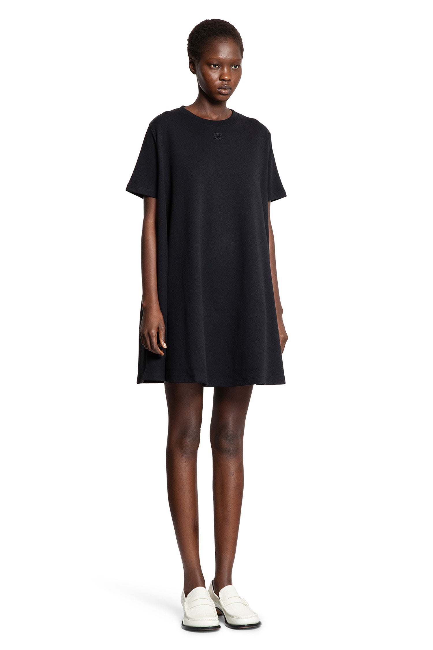 Trapeze Dress in Cotton Blend - Antonioli.eu