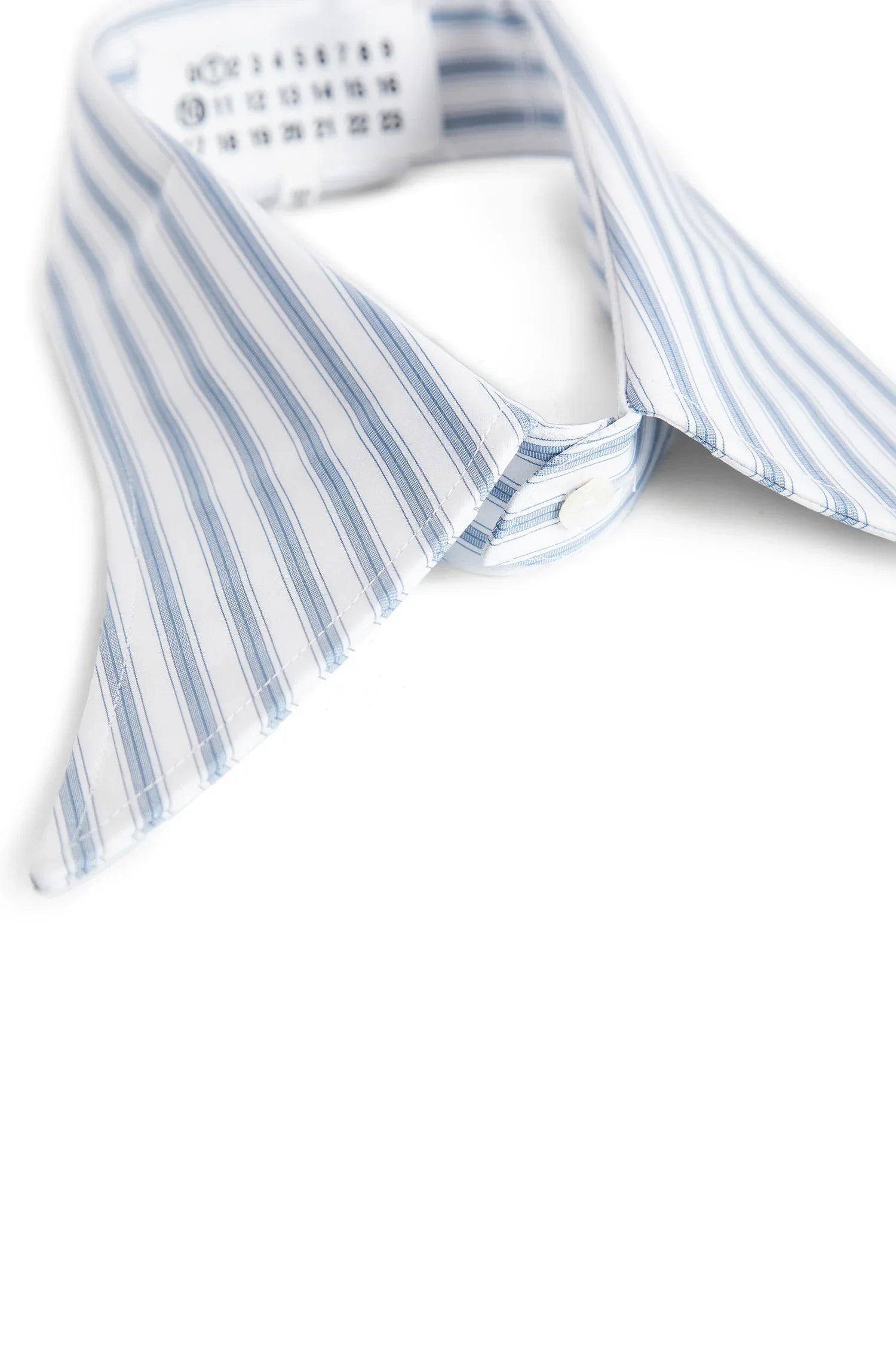 Thin-striped collar in cotton poplin - Antonioli.eu
