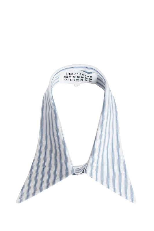 Thin-striped collar in cotton poplin - Antonioli.eu