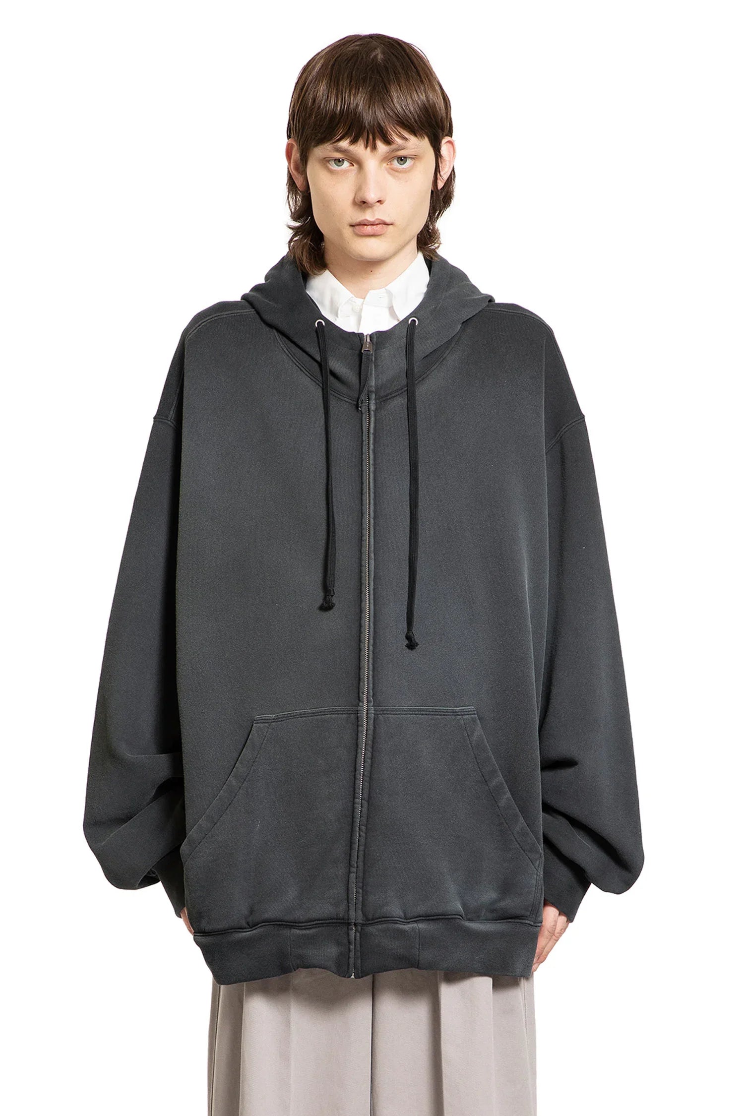 Numeric Zip-Up Oversized Hoodie - Antonioli.eu