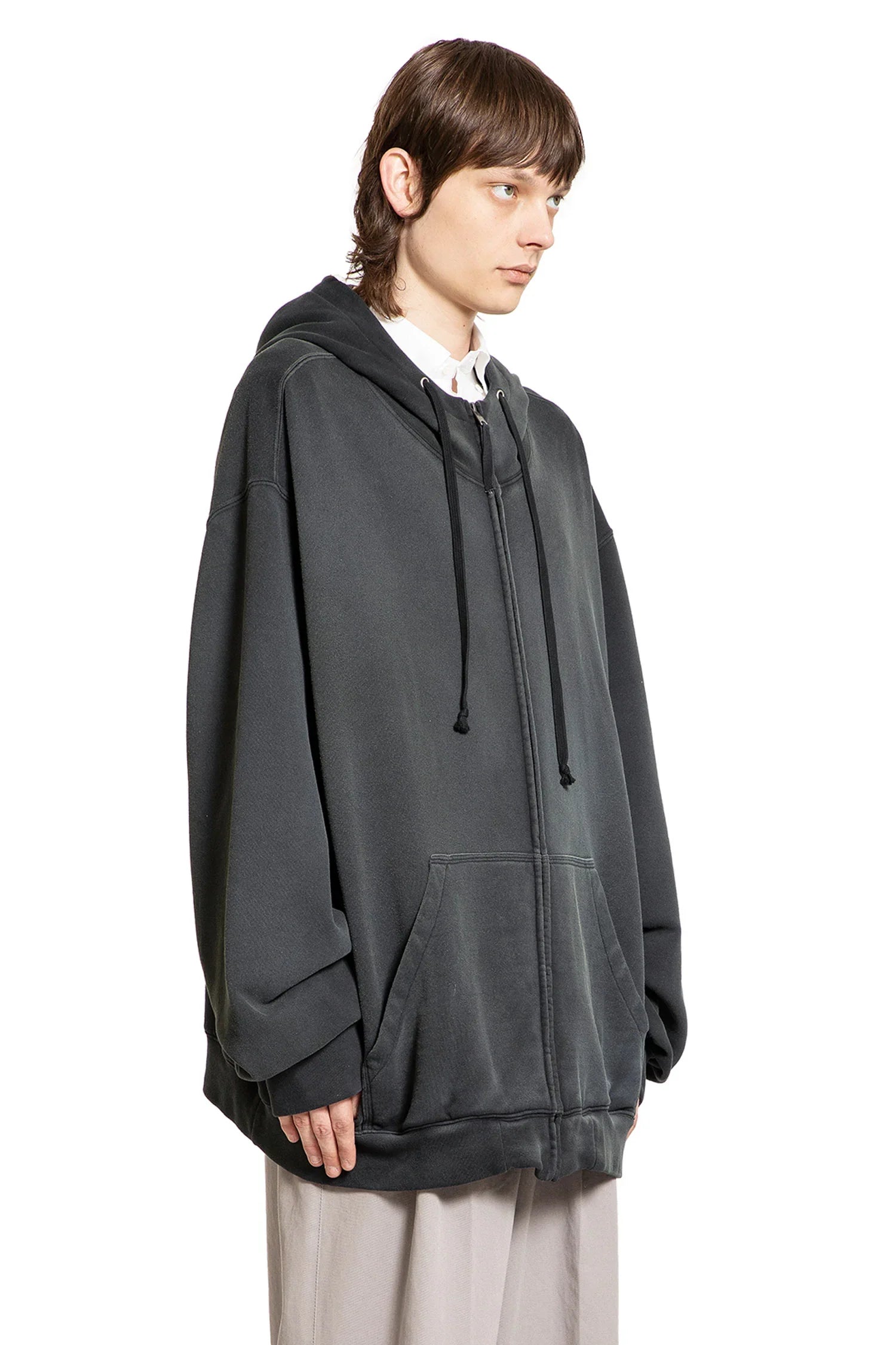 Numeric Zip-Up Oversized Hoodie - Antonioli.eu
