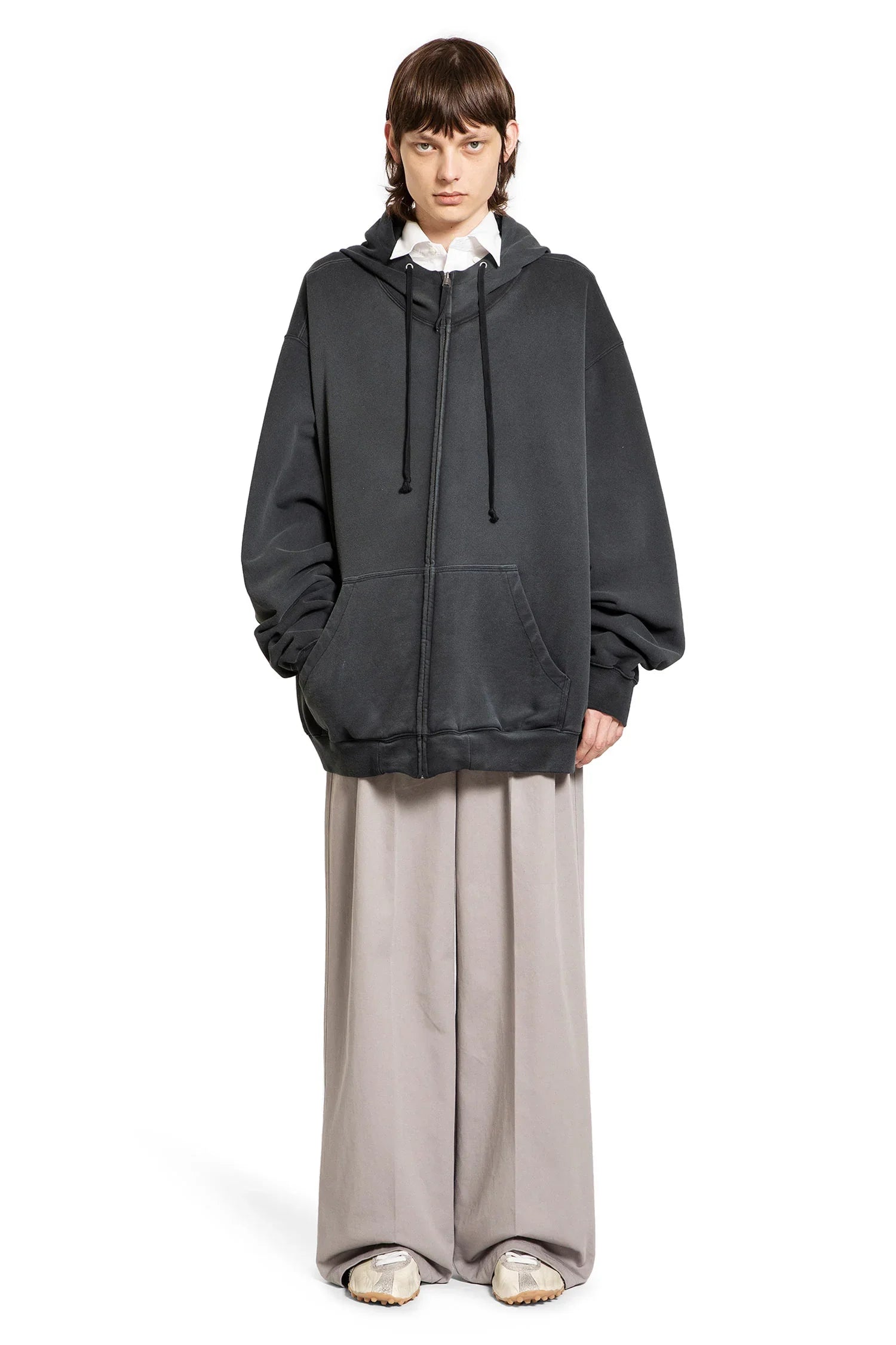 Numeric Zip-Up Oversized Hoodie - Antonioli.eu