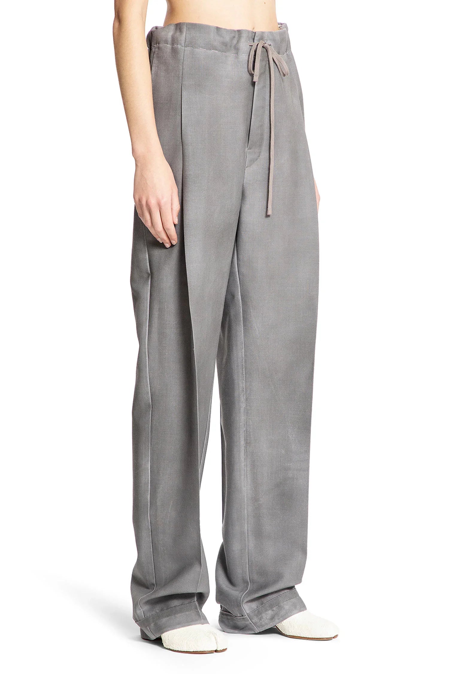 Wool Mohair Drawstring Pants - Antonioli.eu