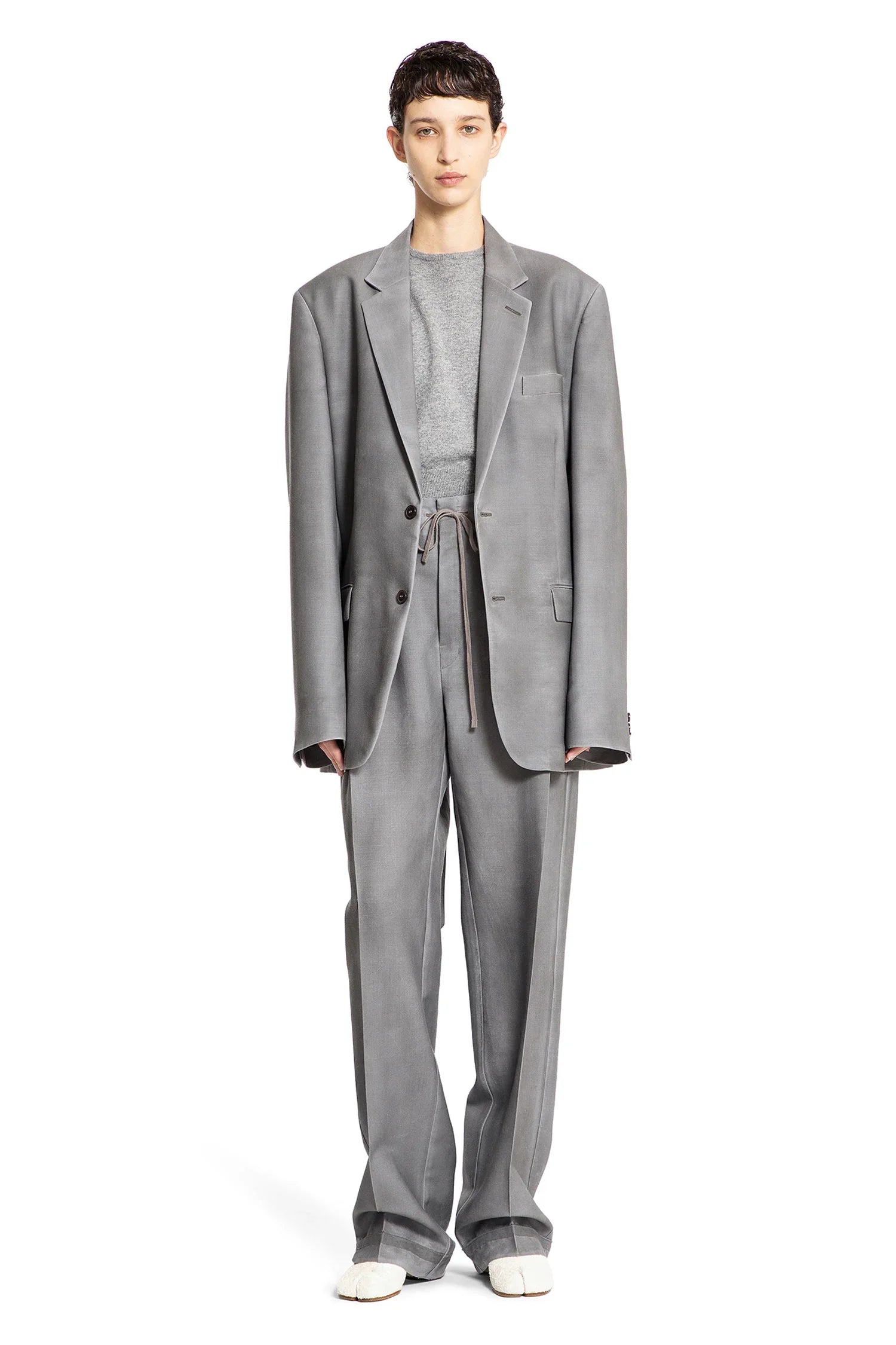 Wool Mohair Drawstring Pants - Antonioli.eu
