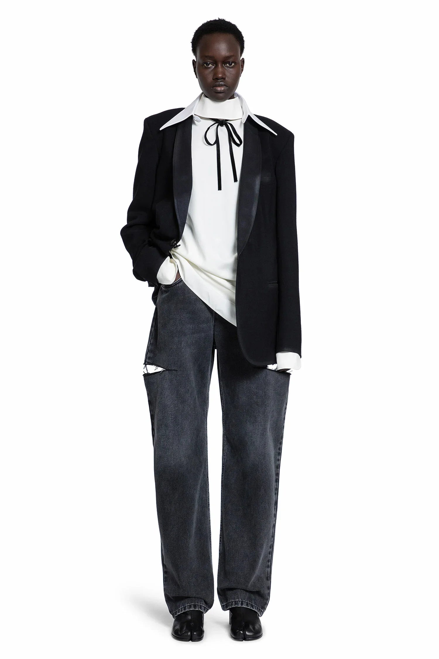 MAISON MARGIELA WOMAN GREY JEANS - Antonioli.eu