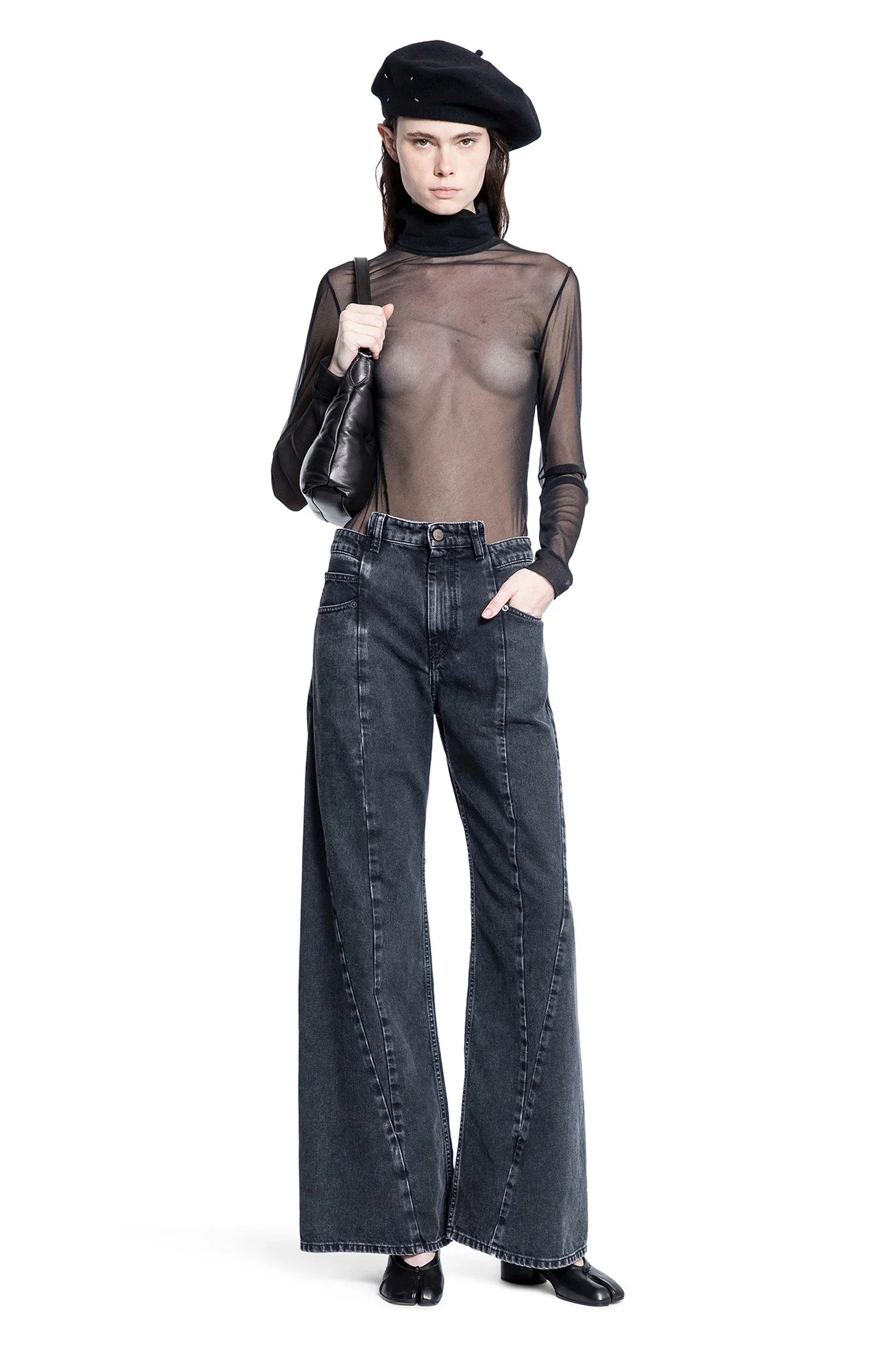MAISON MARGIELA WOMAN BLACK JEANS - Antonioli.eu