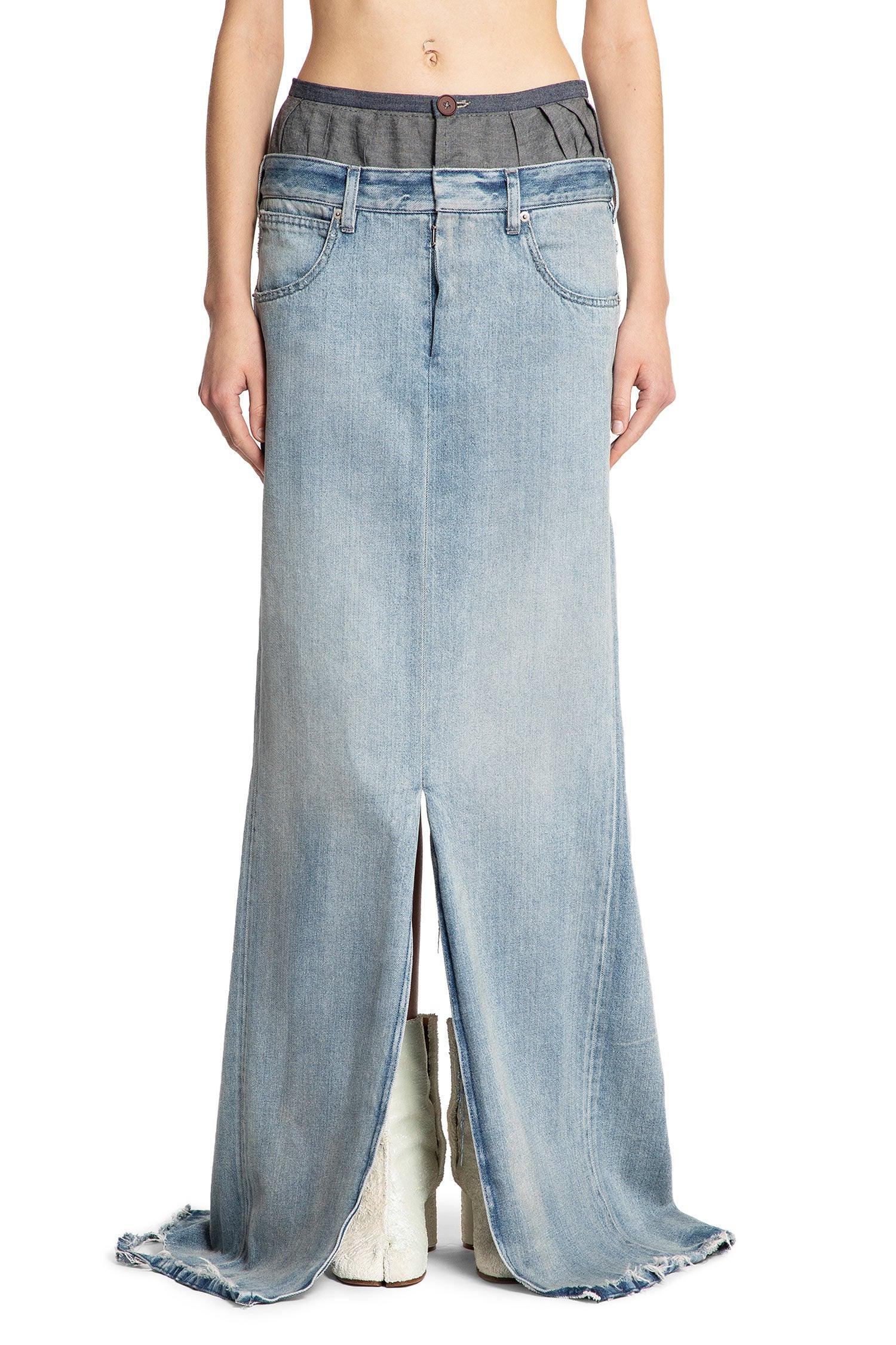 Anonimity Of The Lining Long Denim Skirt - Antonioli.eu