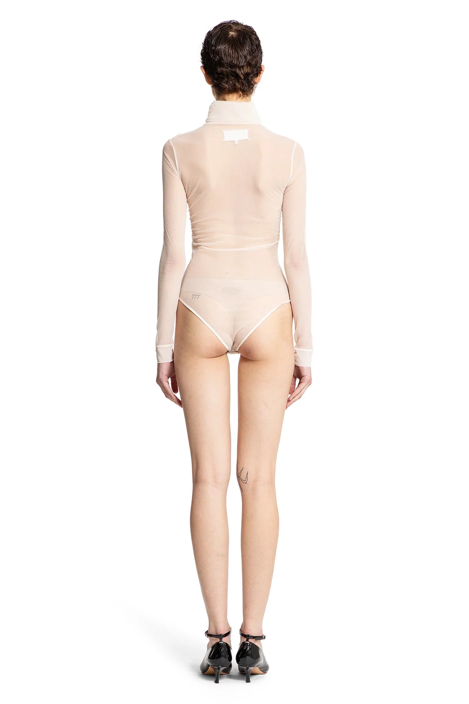 Nylon Sheer Turtleneck Bodysuit - Antonioli.eu