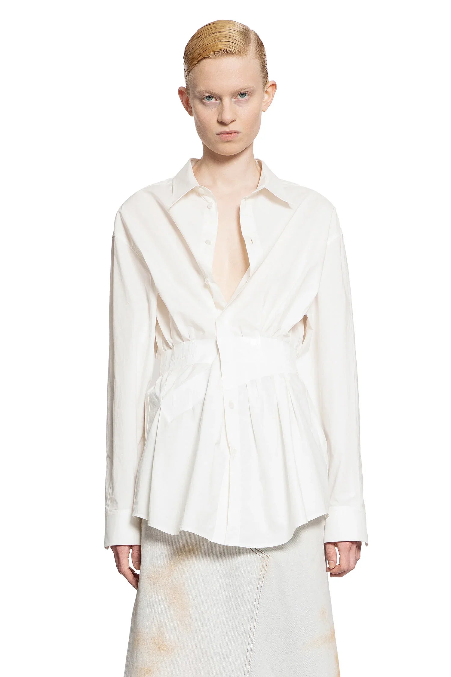 Gathered Long Sleeve Shirt - Antonioli.eu