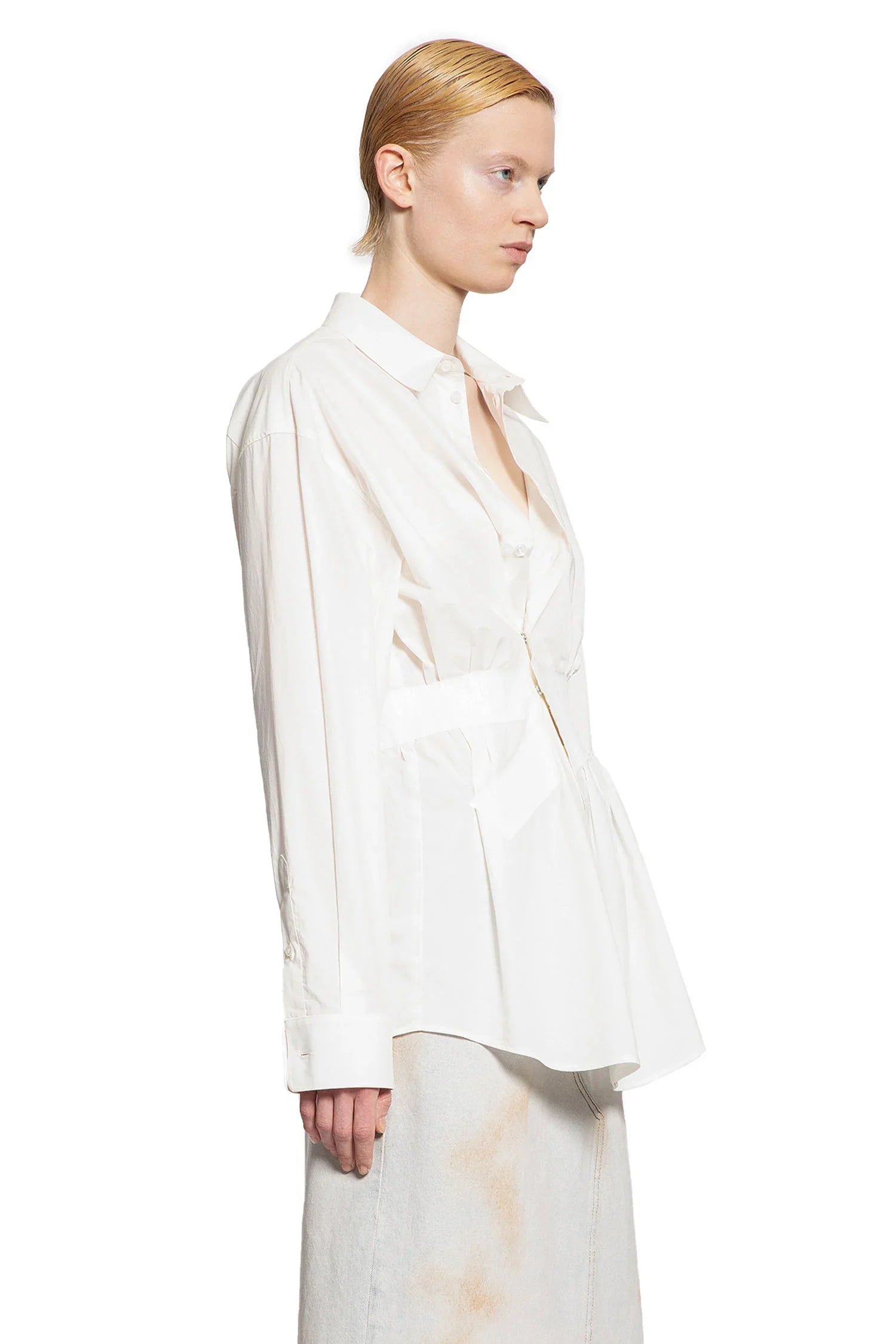 Gathered Long Sleeve Shirt - Antonioli.eu