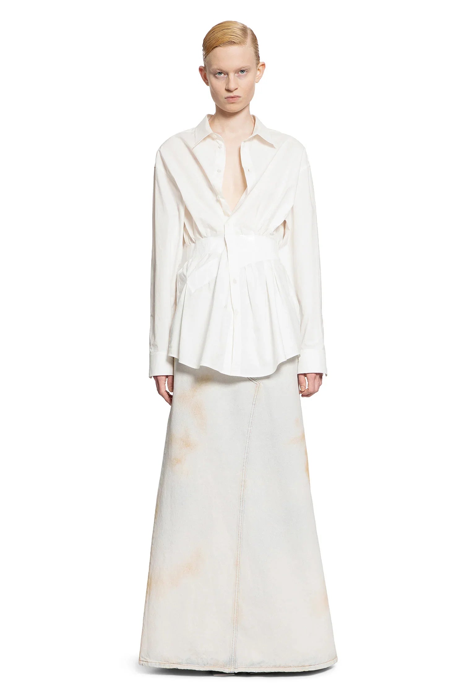 Gathered Long Sleeve Shirt - Antonioli.eu