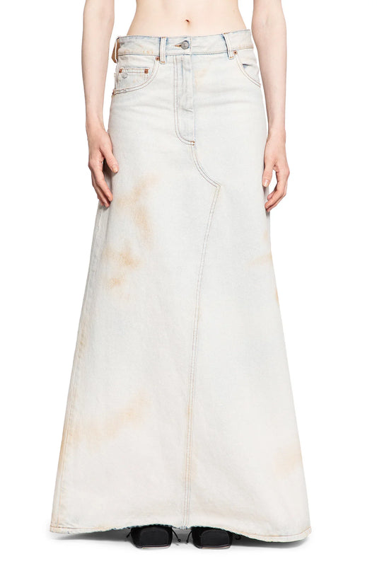 Long Bleached Denim Skirt - Antonioli.eu