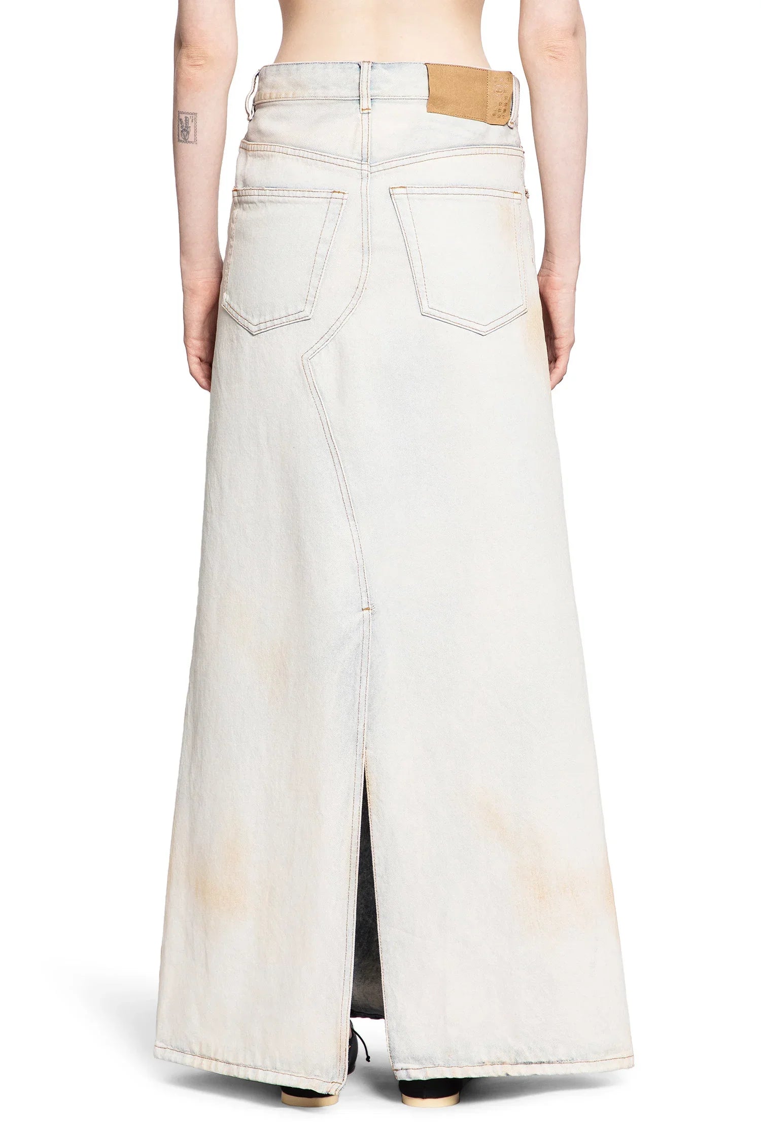 Long Bleached Denim Skirt - Antonioli.eu