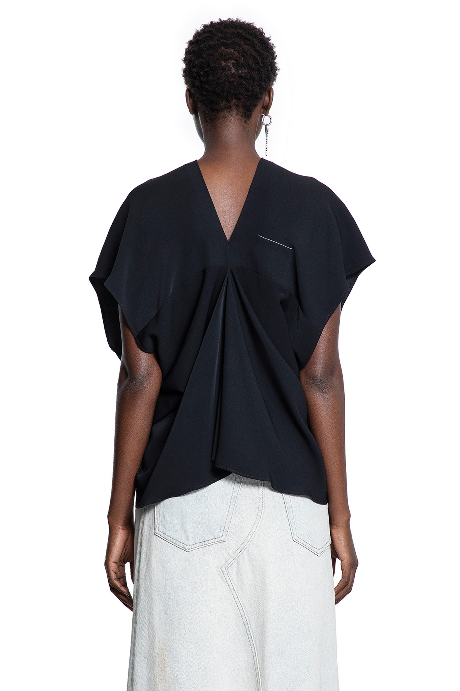 Draped V-Neck Top - Antonioli.eu