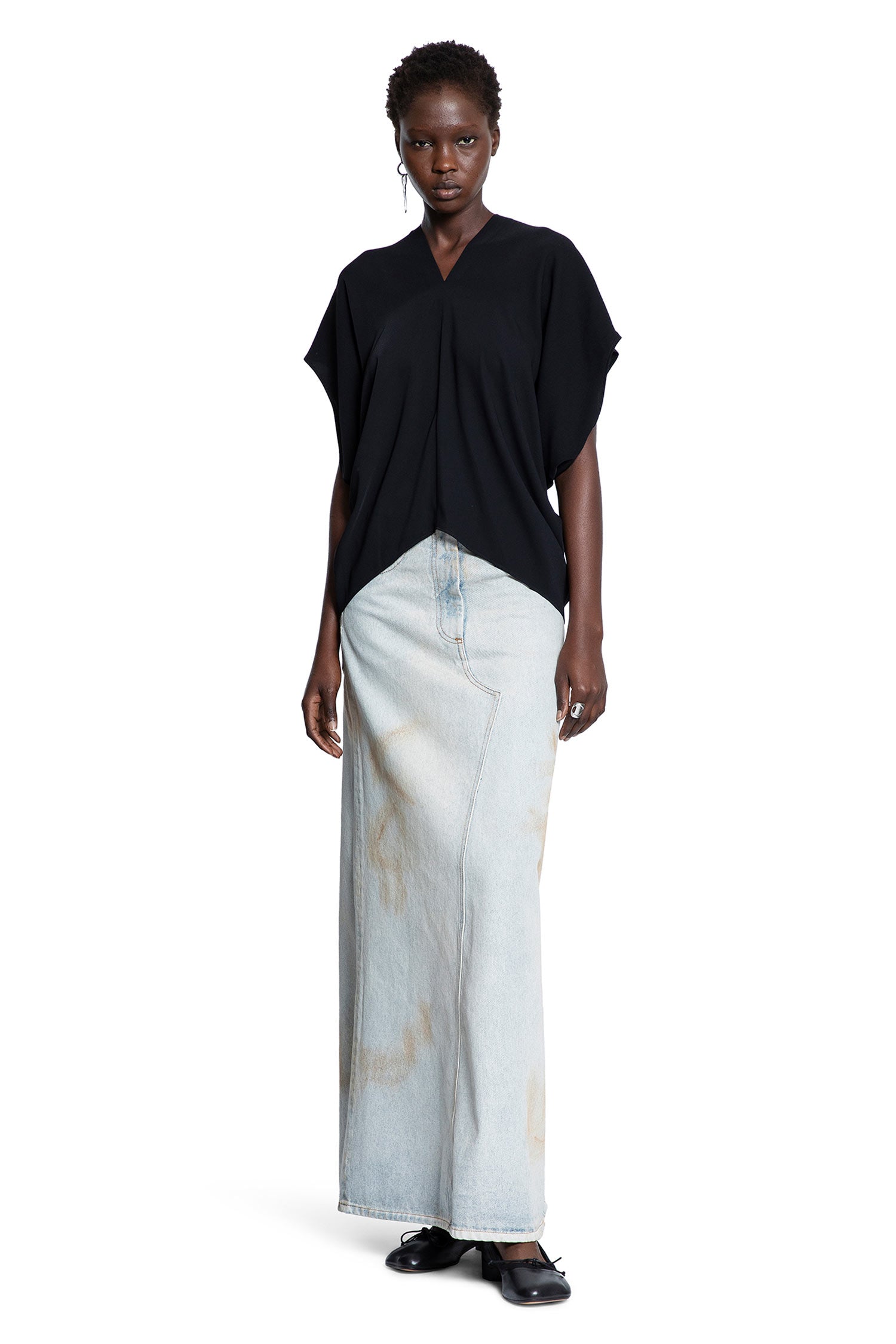 Draped V-Neck Top - Antonioli.eu