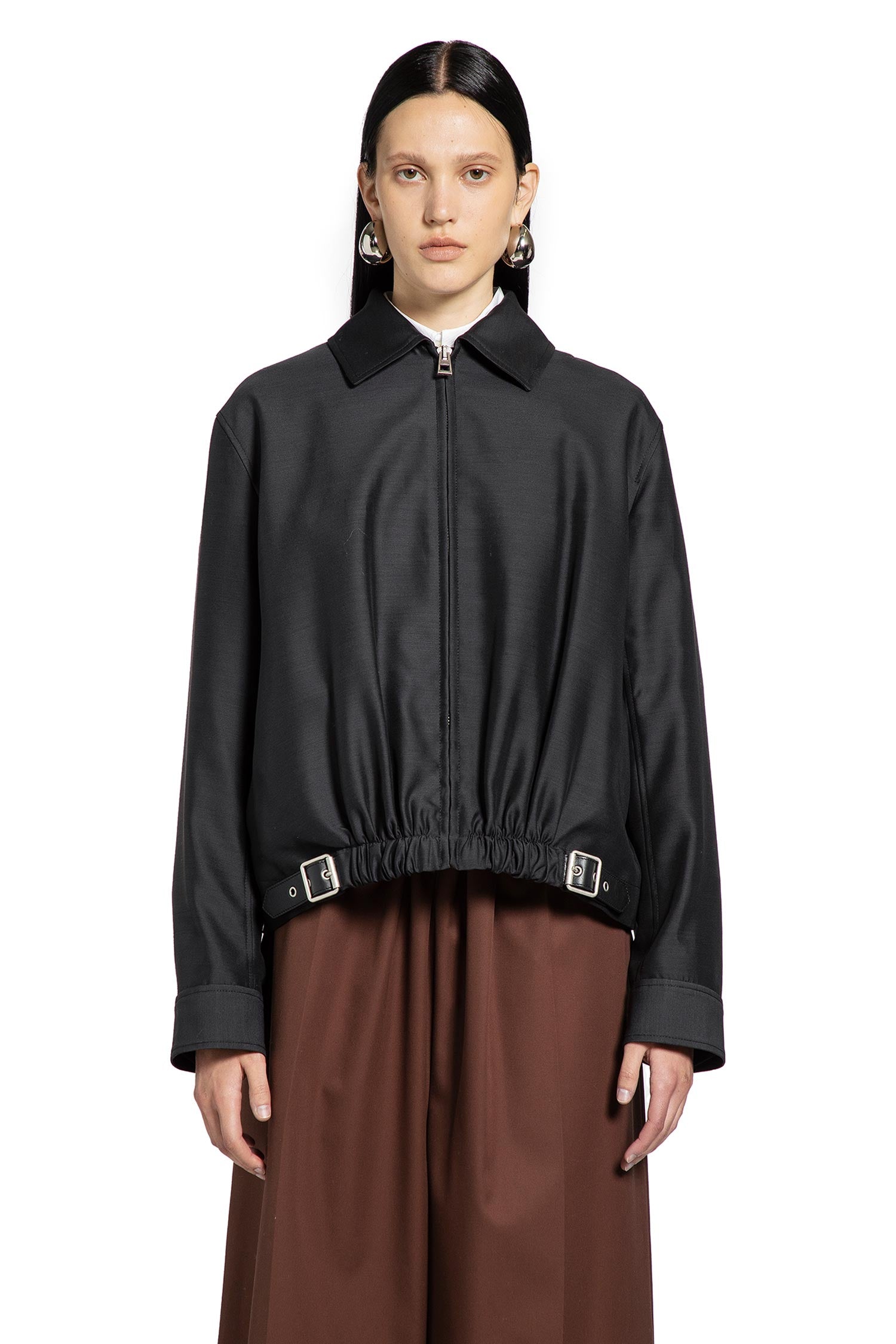 Belted Jacket in Wool and Silk - Antonioli.eu